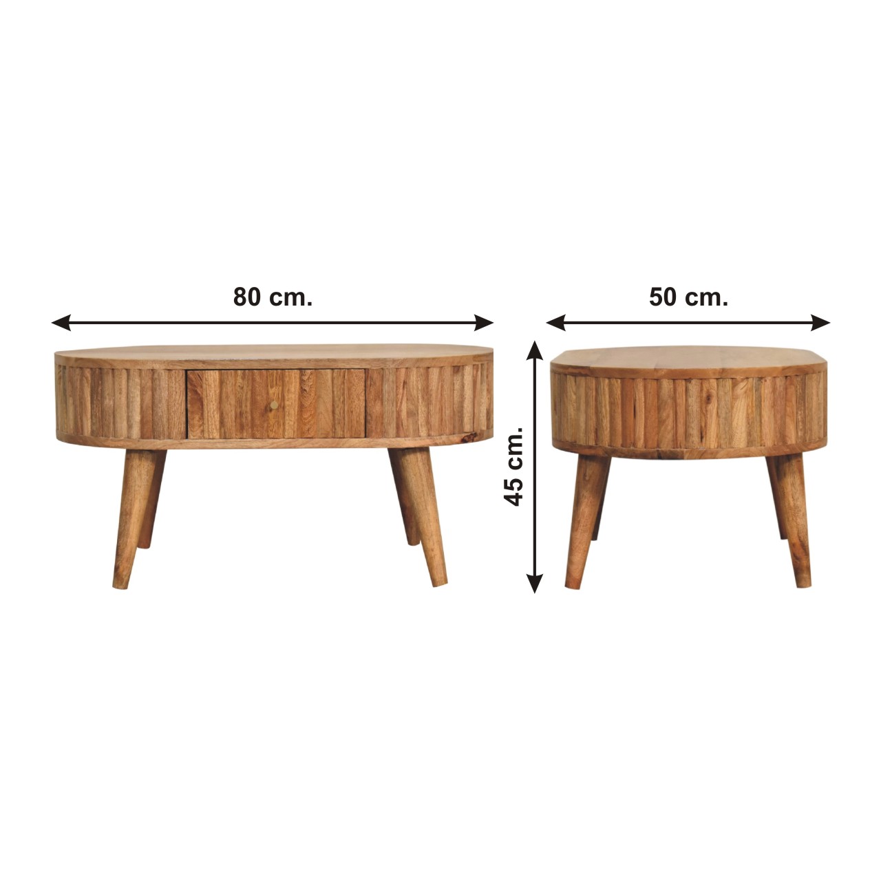 Size chart for Stripe Coffee Table