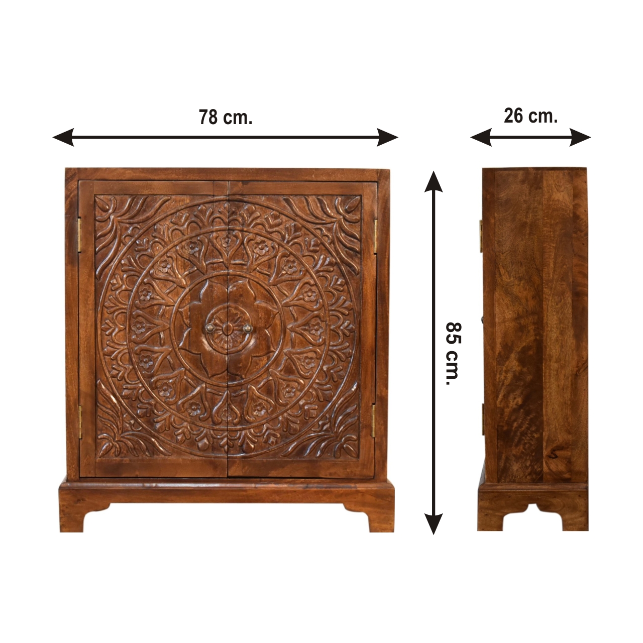 Size chart for Tova Cabinet
