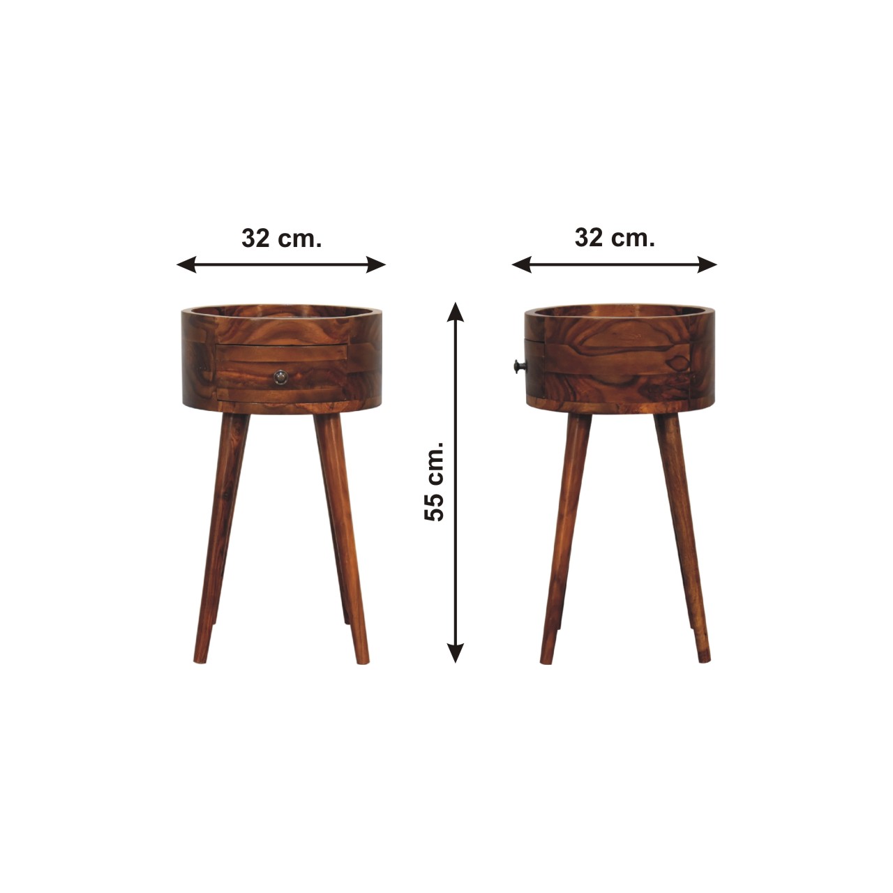 Size chart for Alina Honey Bedside