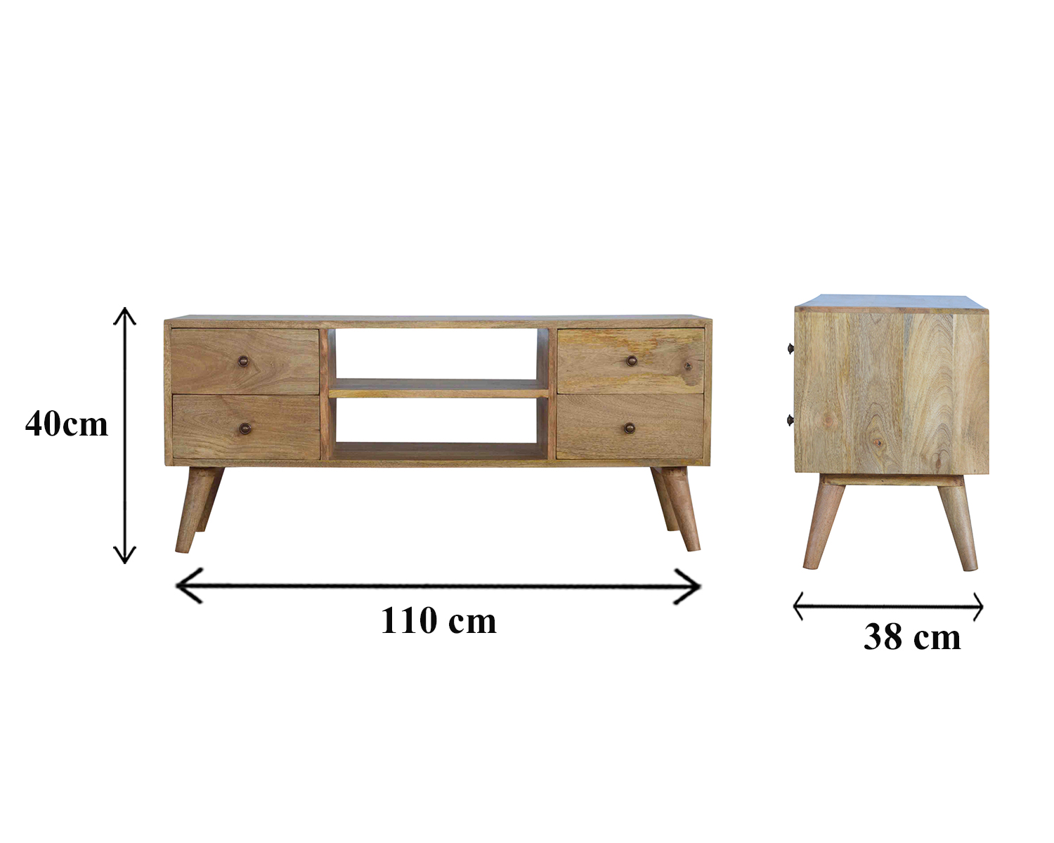 Size chart for Nordic Entertainment Unit
