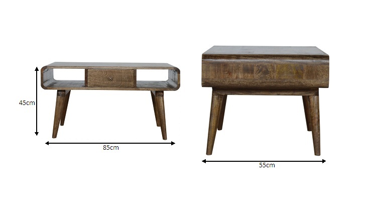 Size chart for Curved Grey Washed Coffee Table
