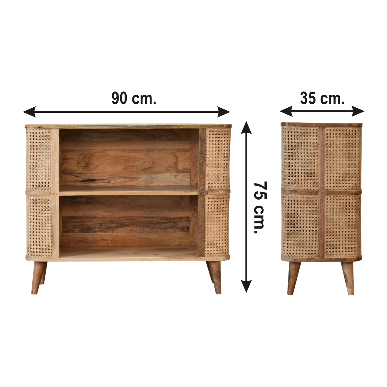 Size chart for Larissa Open Cabinet
