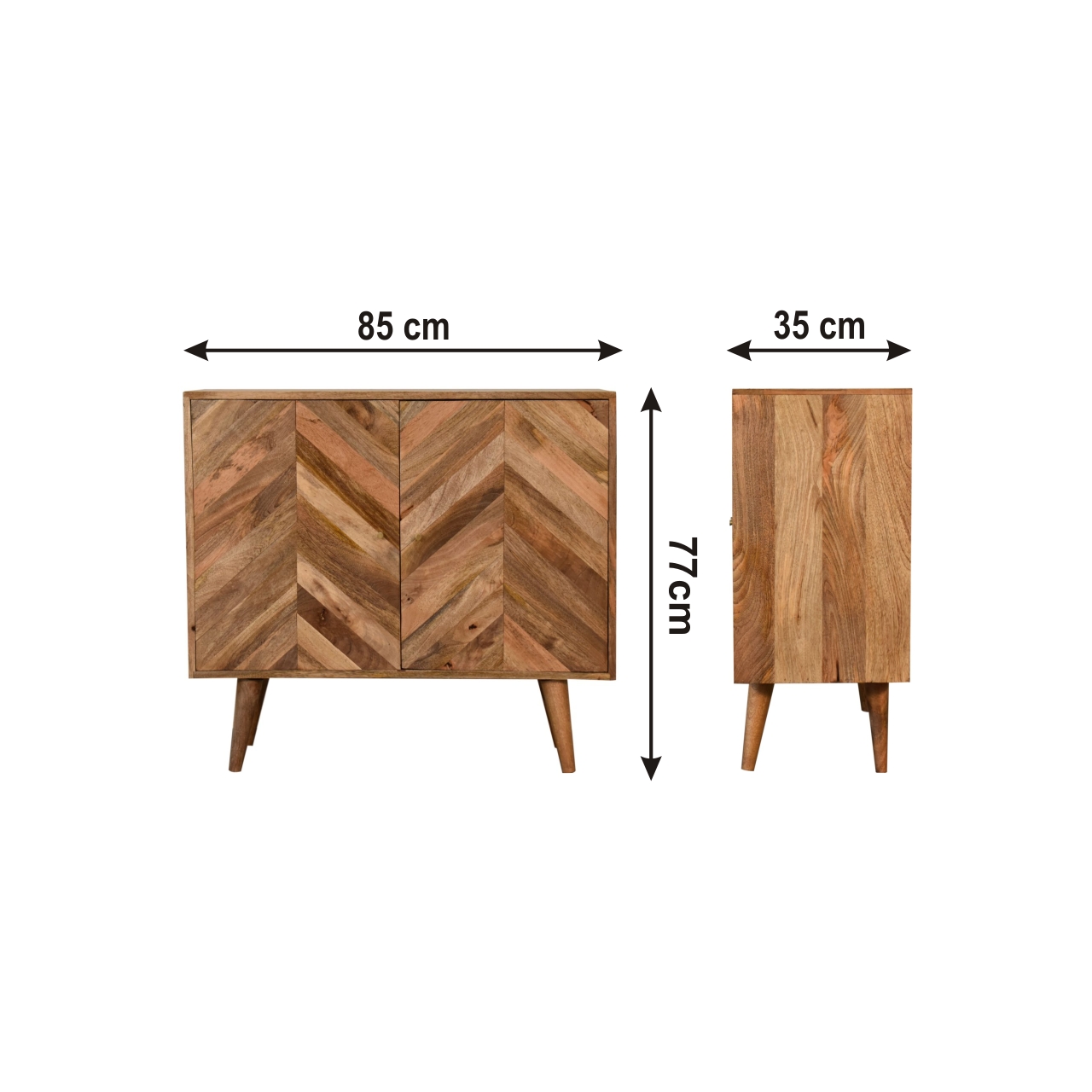Size chart for Muna Chest of Drawers