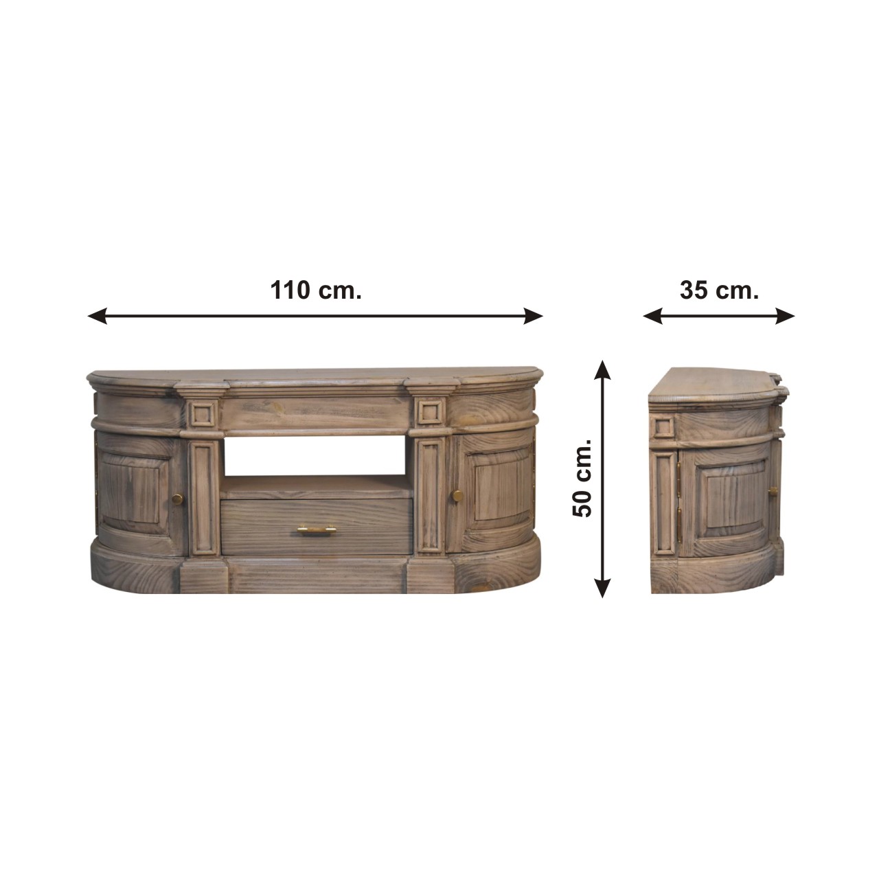 Size chart for Harmony Media Unit