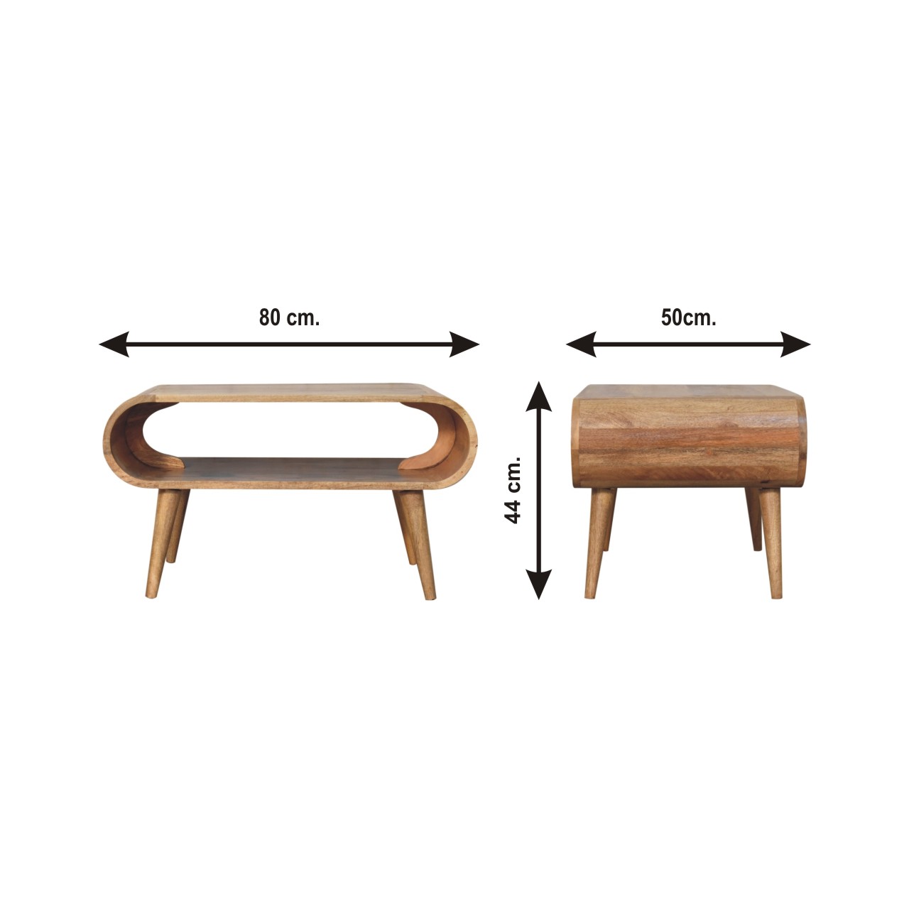 Size chart for Open Oak-ish Coffee Table