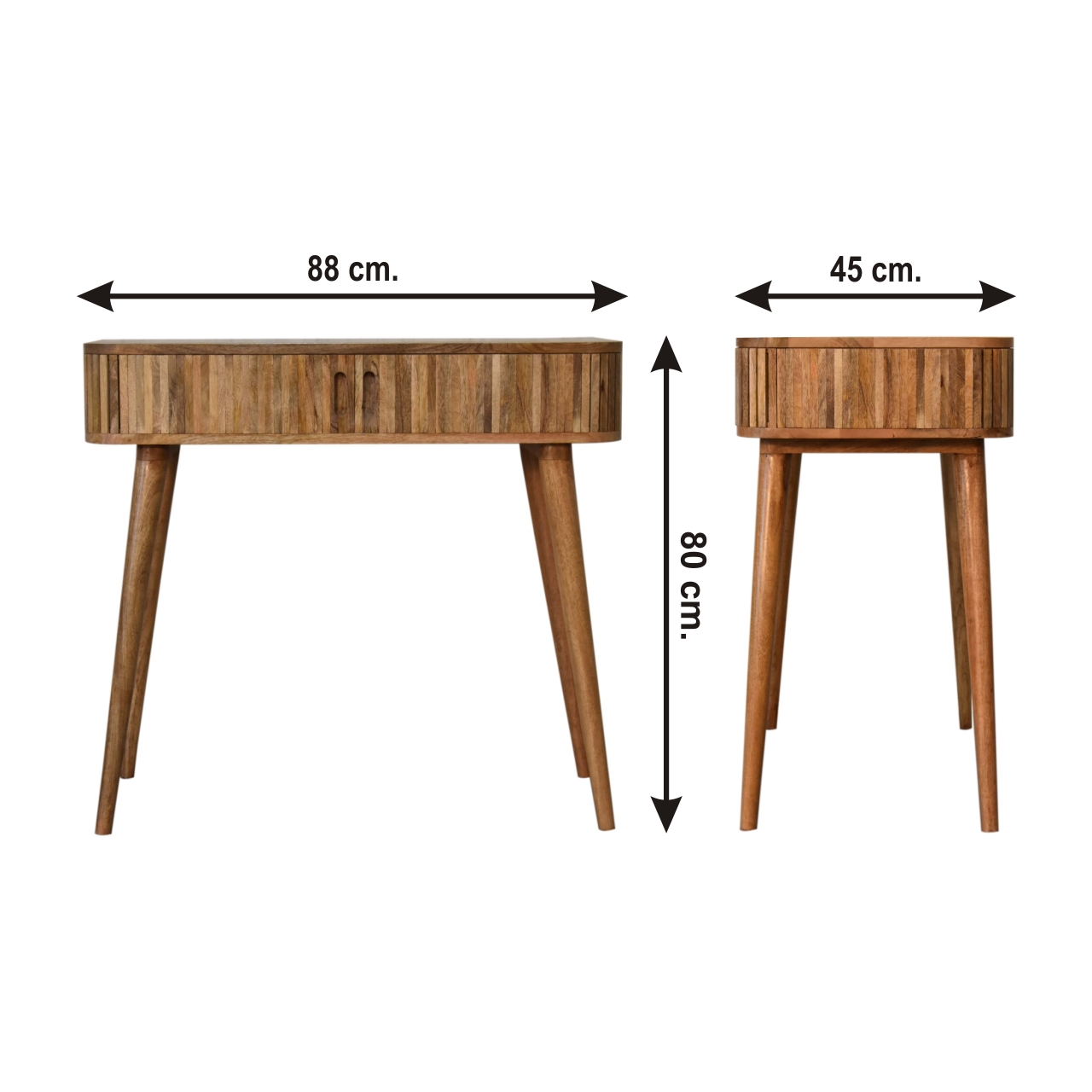 Size chart for Mokka Console Table