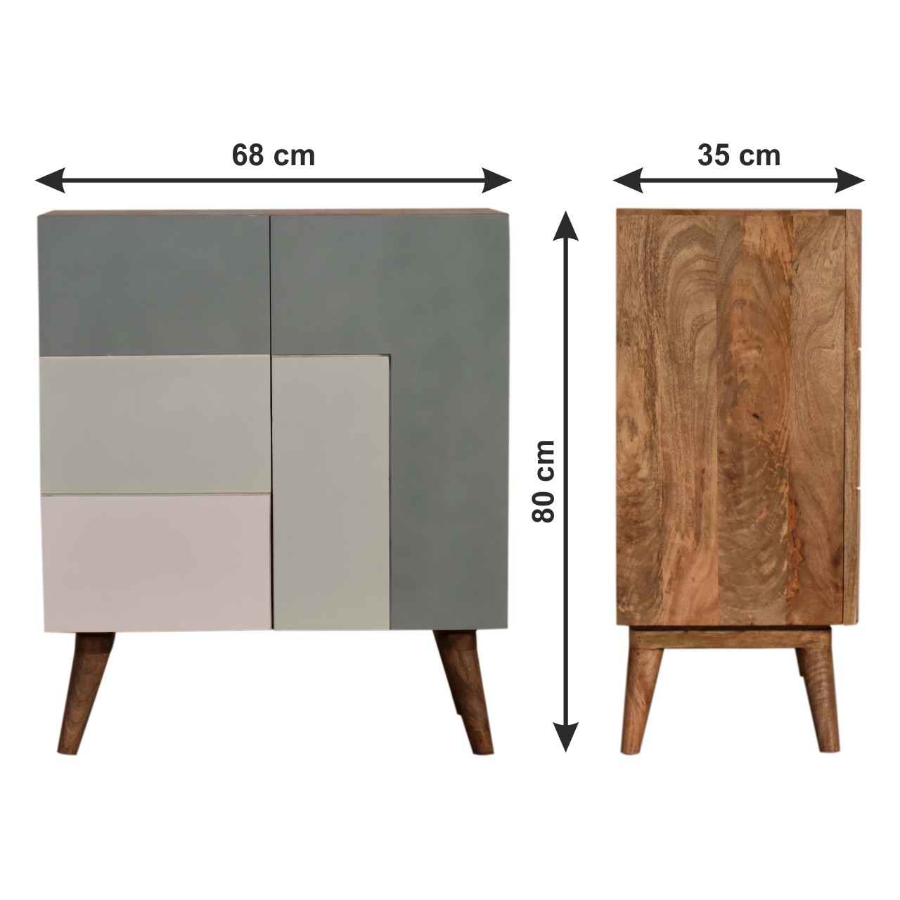 Size chart for Quebec Green Cabinet