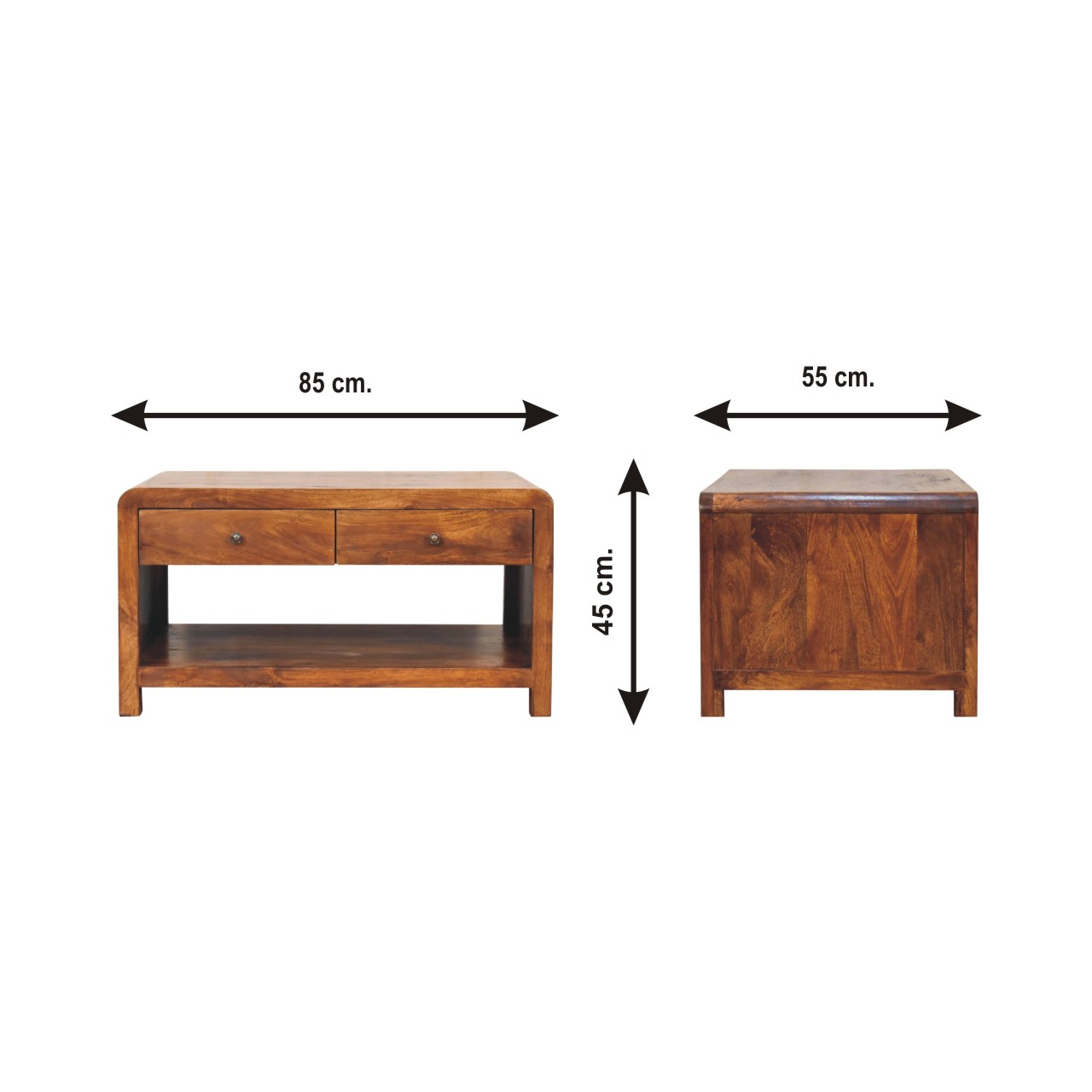 Size chart for Aspen Coffee Table