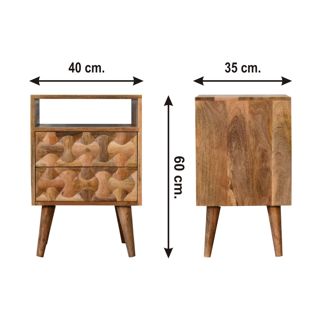 Size chart for Kita Bedside Table