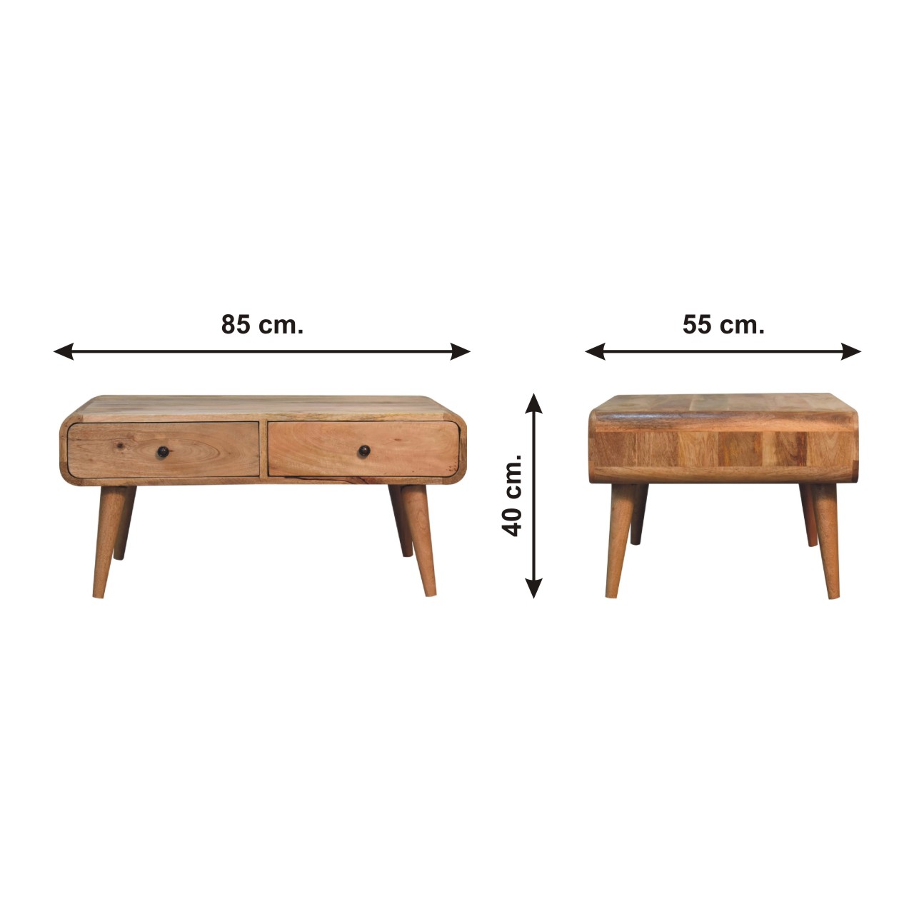 Size chart for Sonata Oak-ish Coffee Table
