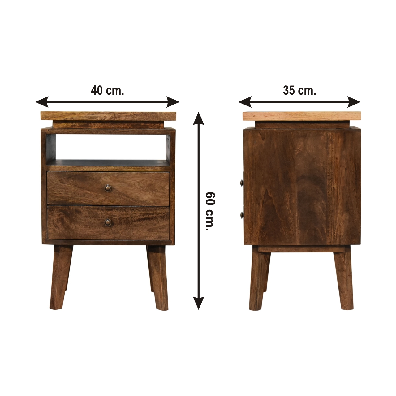 Size chart for Platform Bedside Table