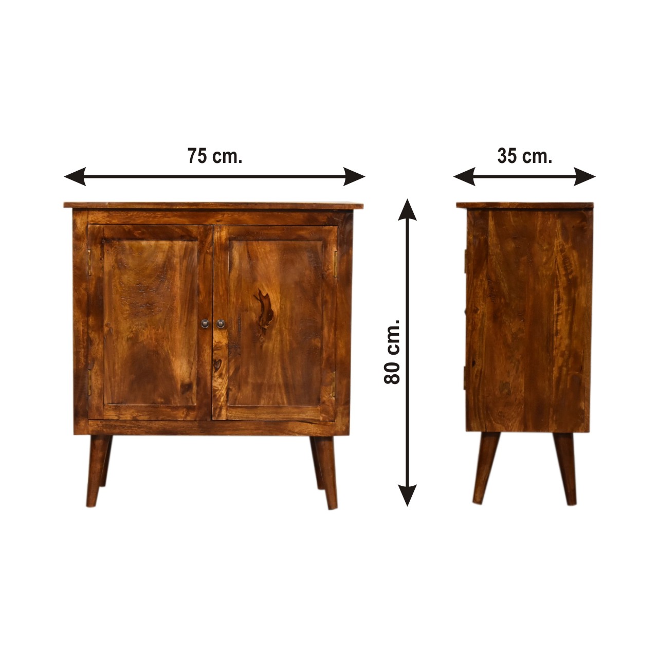 Size chart for Chestnut Solid Nordic Cabinet