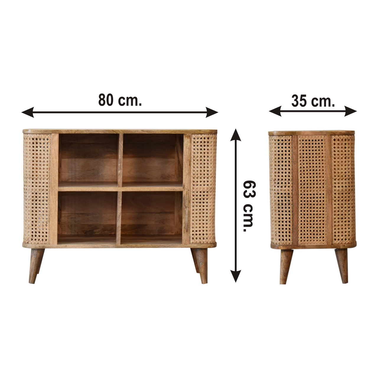 Size chart for Larissa Open Double Cabinet