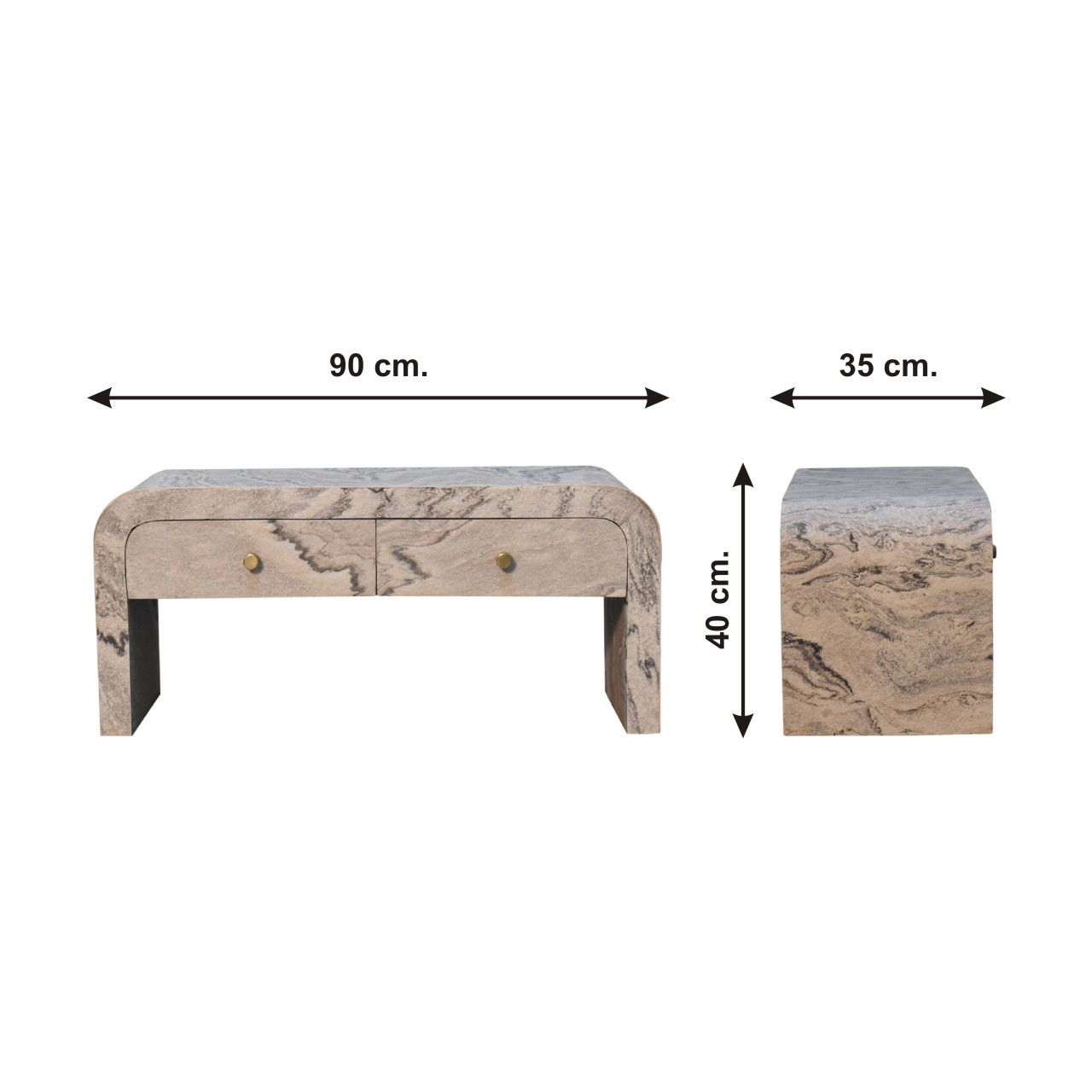 Size chart for Nouveau Media Unit