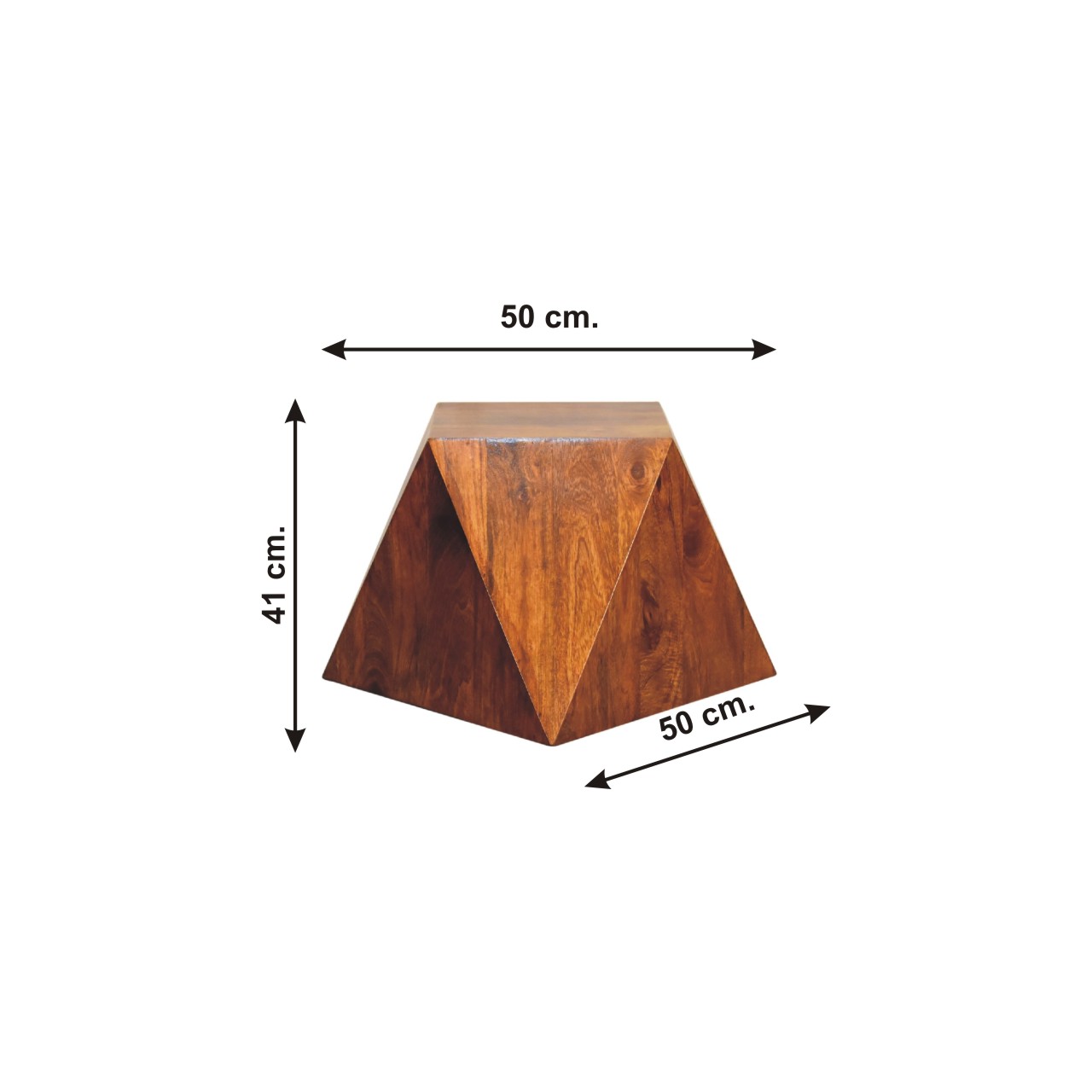 Size chart for Chestnut Abstract End Table Chest of Drawers