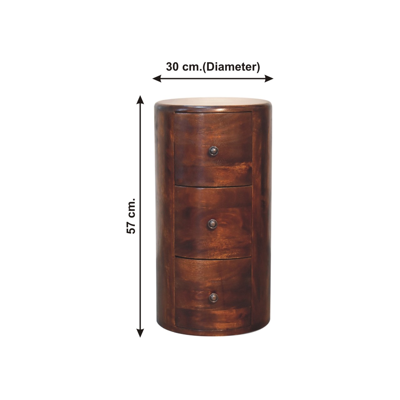 Size chart for Chestnut Drum Chest