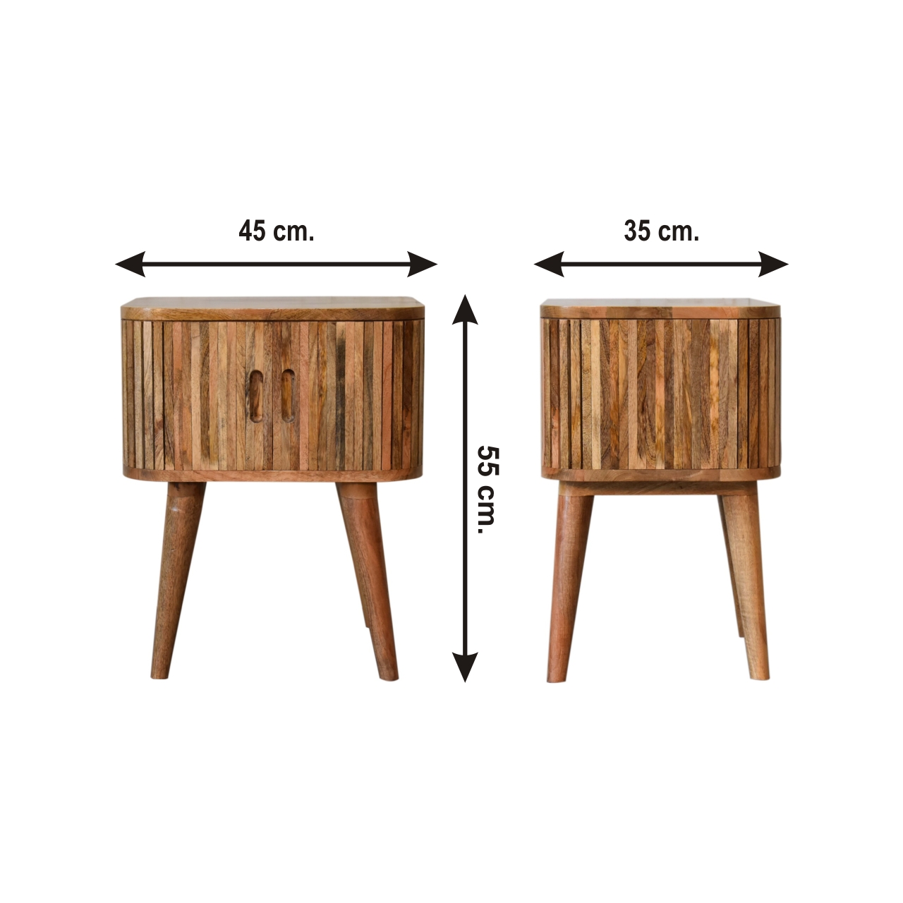 Size chart for Mokka Bedside Table
