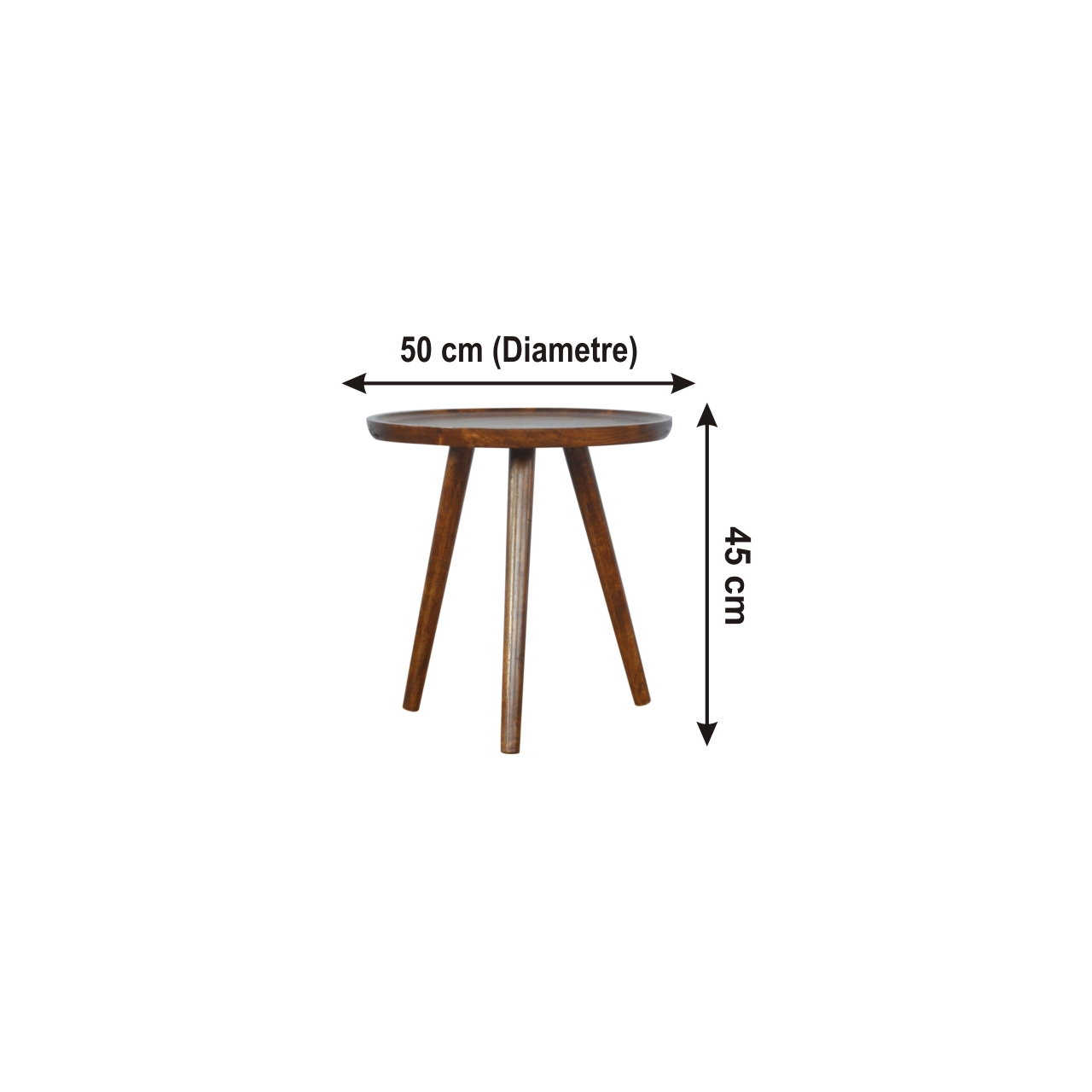 Size chart for Chestnut Tray Nesting Stools Chest of Drawers