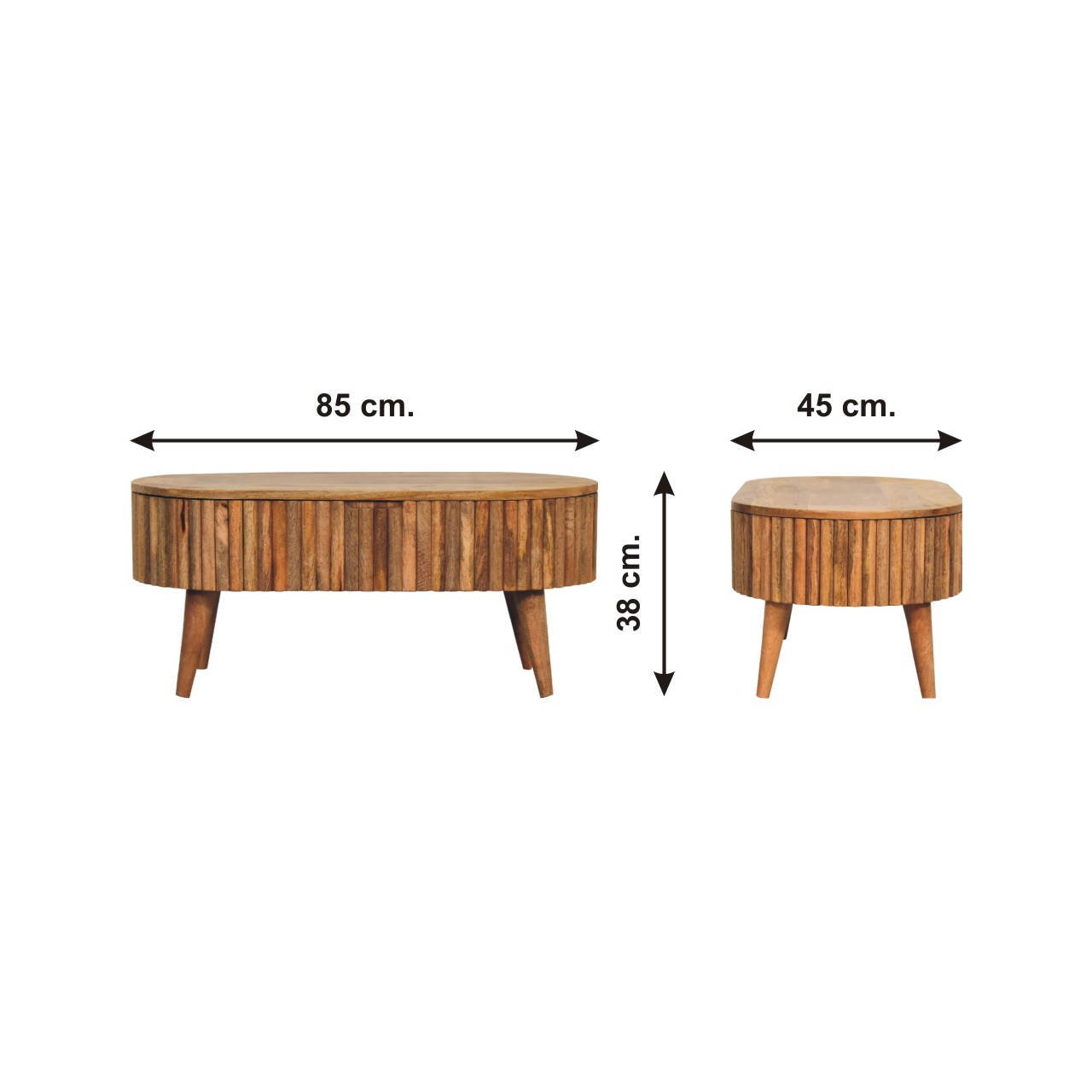 Size chart for Mokka Coffee Table