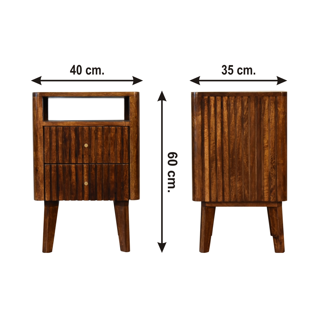 Size chart for Reeve Bedside Table