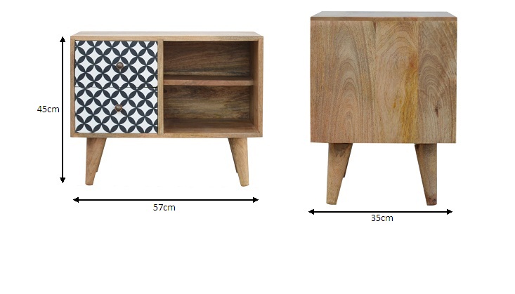 Size chart for District Diamond Mini Cabinet