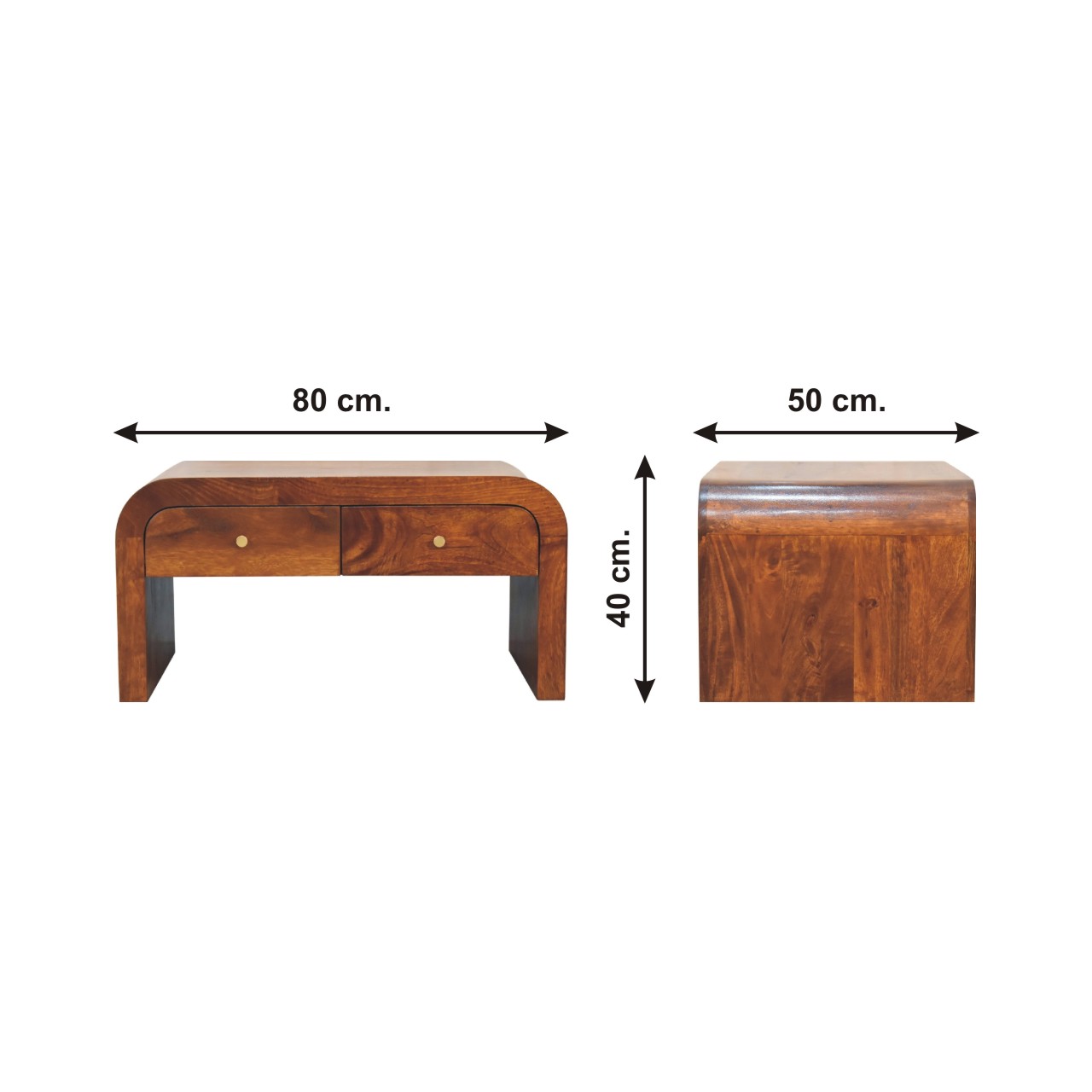 Size chart for Darcy Chestnut Coffee Table
