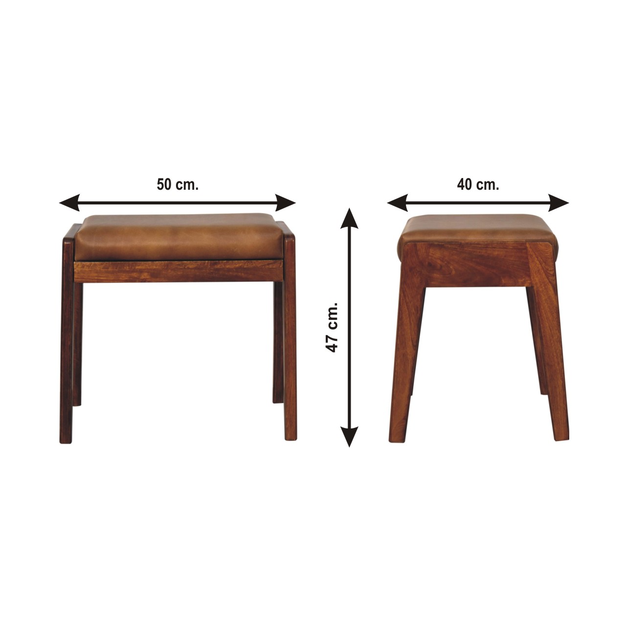 Size chart for Buffalo Hallway Footstool