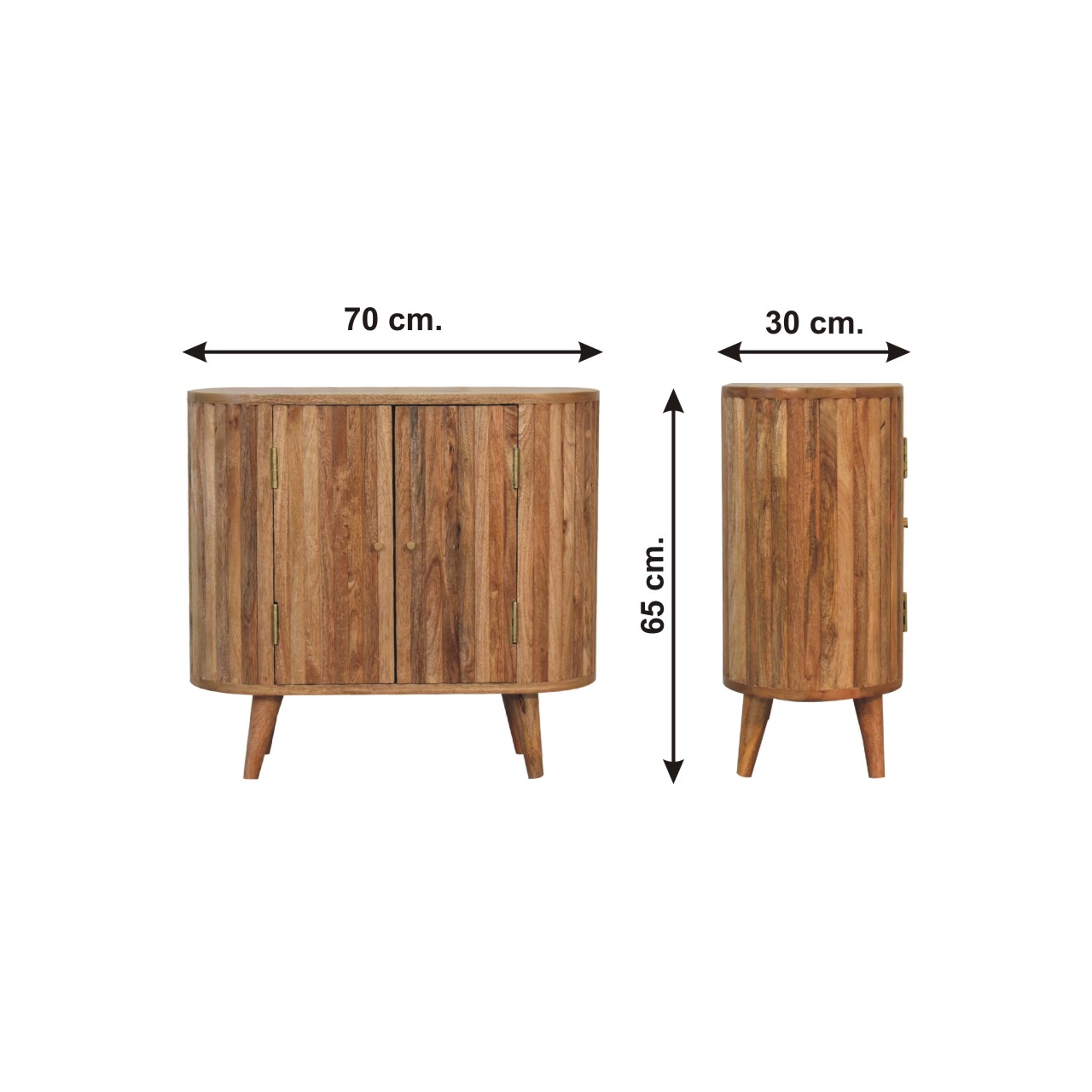 Size chart for Stripe Door Cabinet