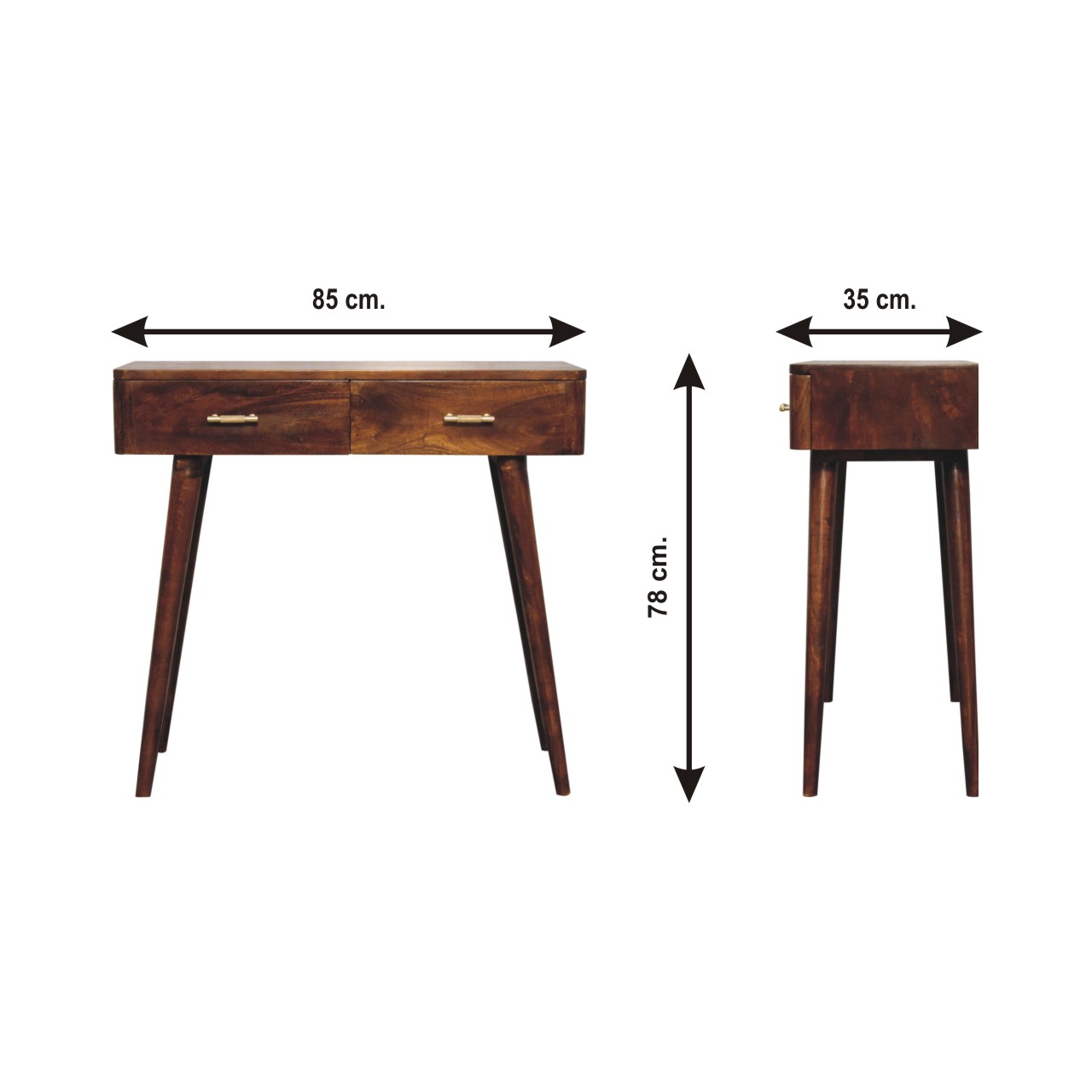 Size chart for Chestnut T-Bar Chest of Drawers