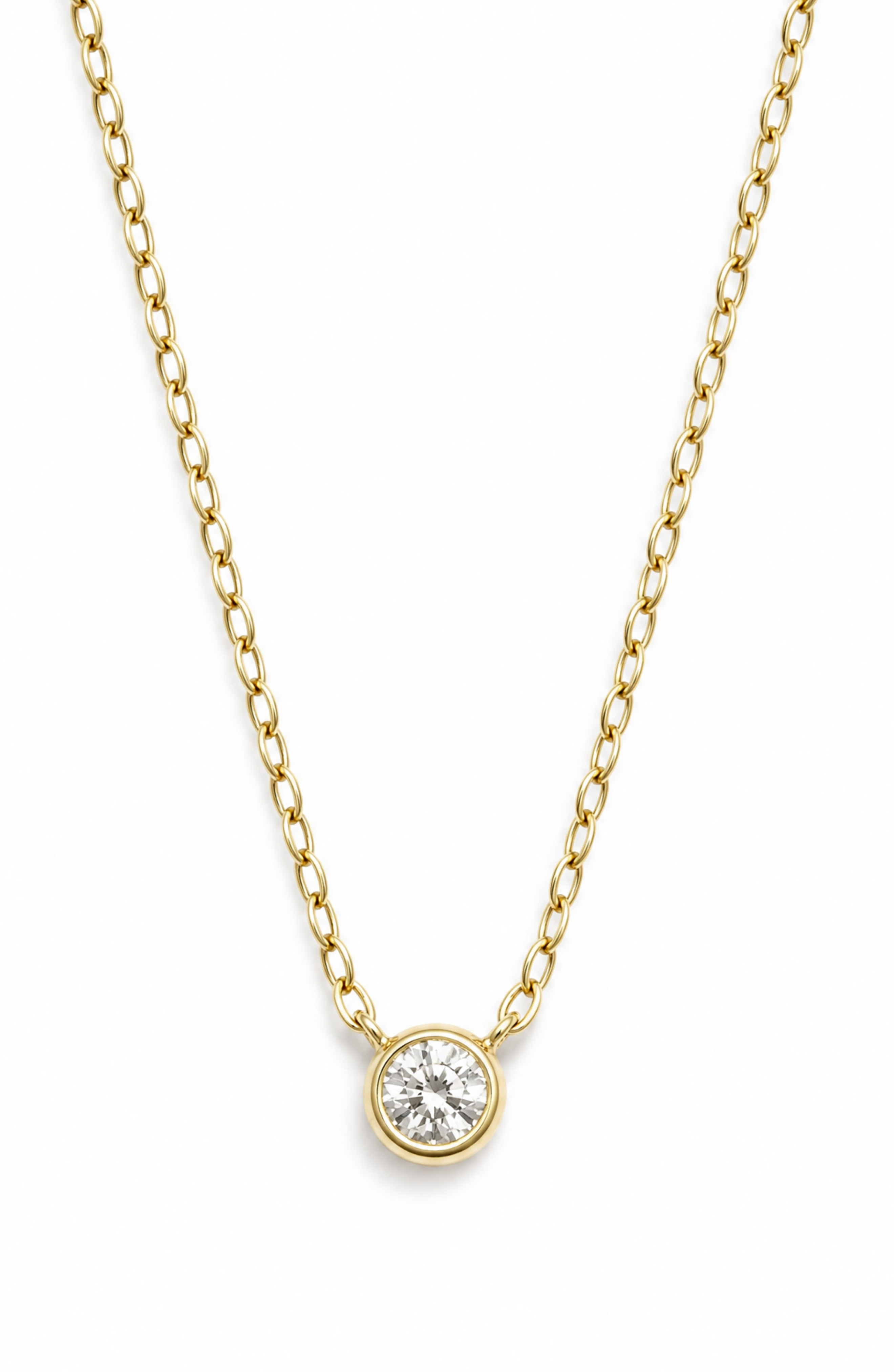 Argento Vivo Bezel Necklace