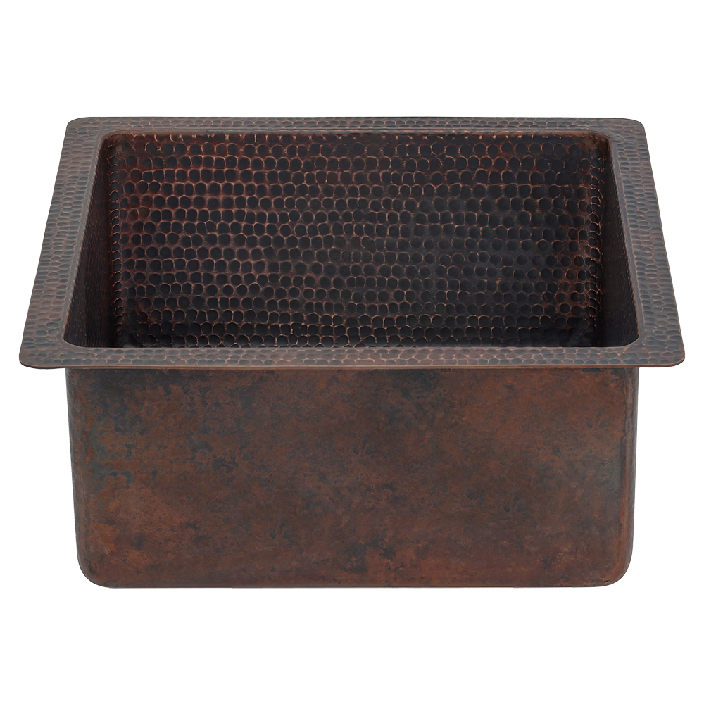 Premier Copper Products 16" Copper Bar/Prep Sink, Oil Rubbed Bronze, BS16DB3