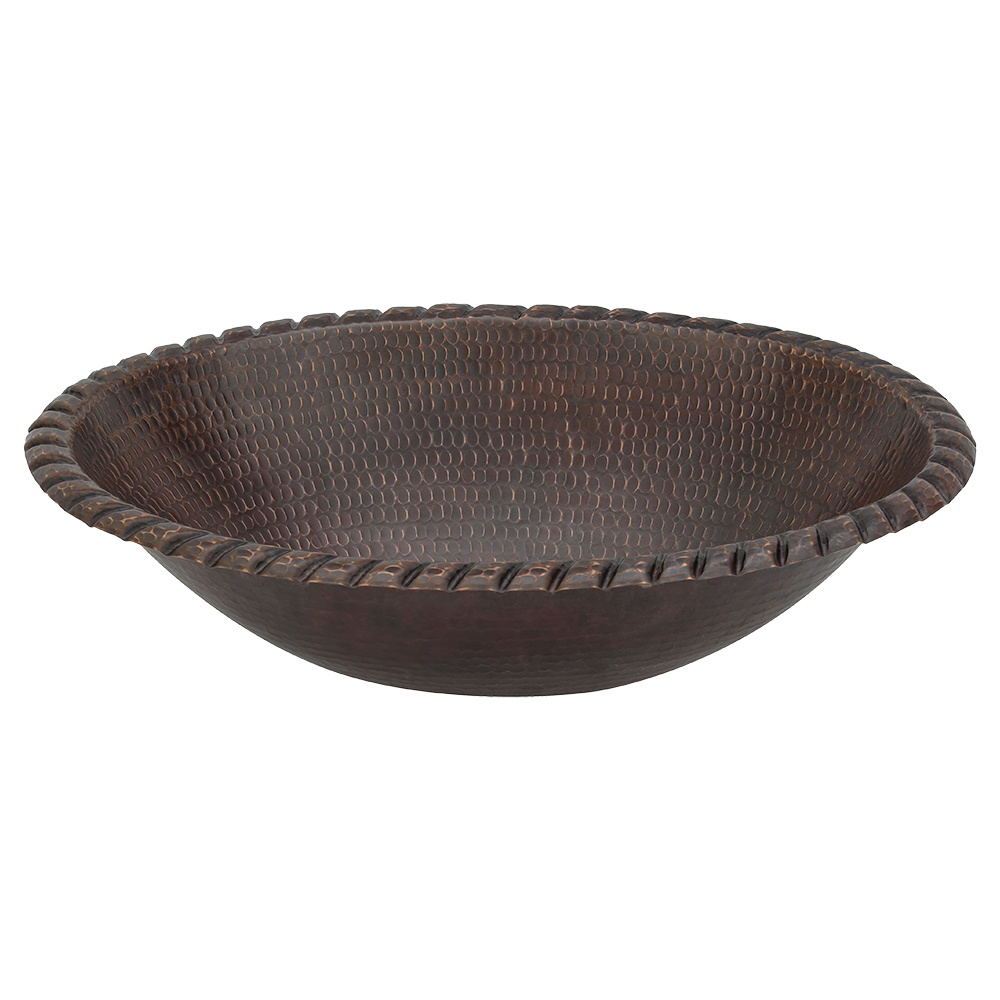 Premier Copper Products 19" Oval Copper Bathroom Sink, Oil Rubbed Bronze, LO19RRDB