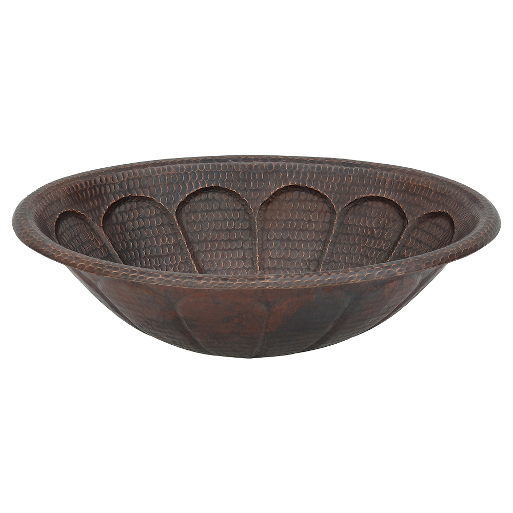 Premier Copper Products 19" Oval Copper Bathroom Sink, Oil Rubbed Bronze, LO19RSBDB