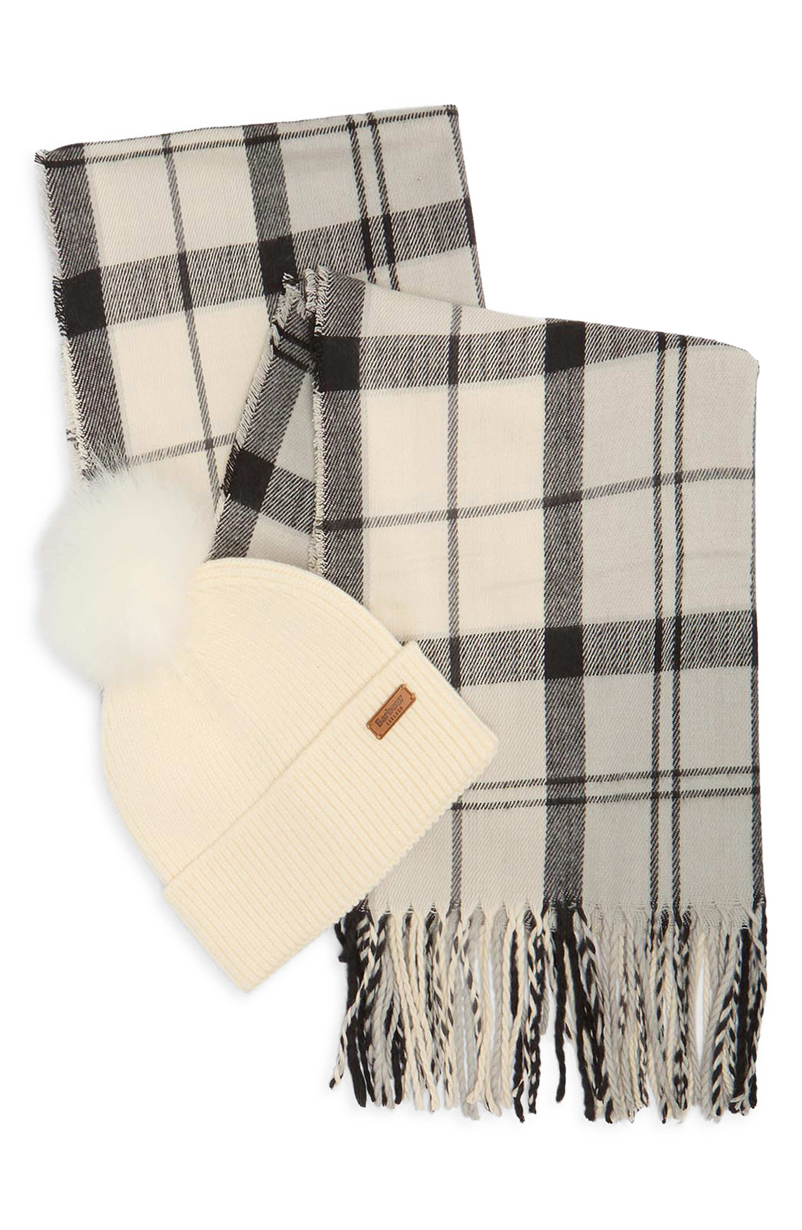 Barbour Scarf and Beanie Set