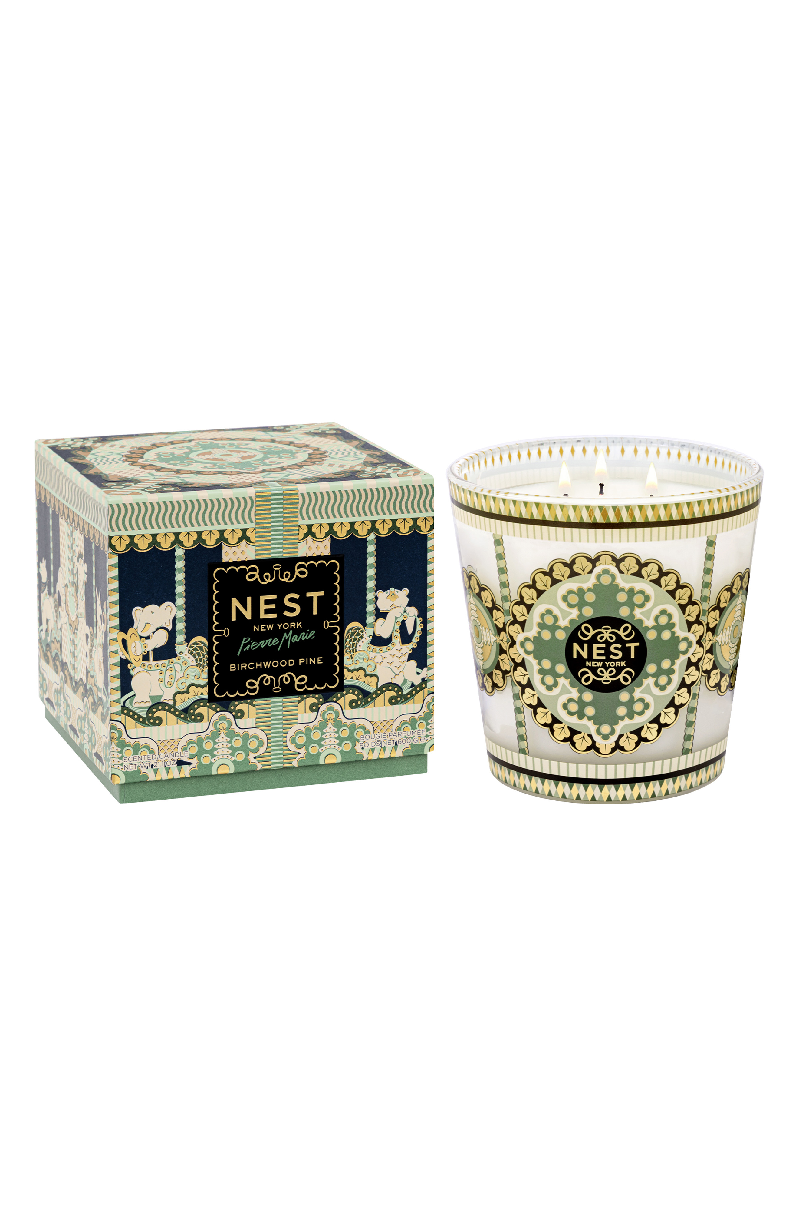 NEST New York Birch Pine 3-Wick Candle