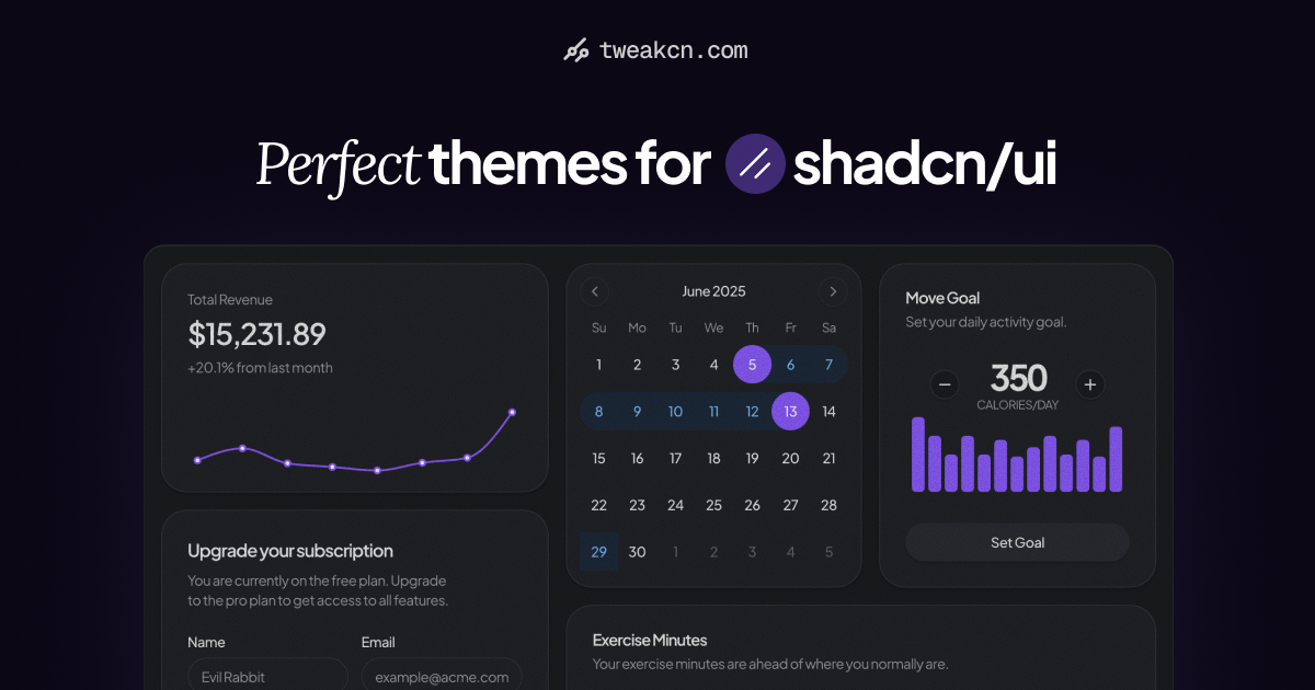 Tweakcn preview