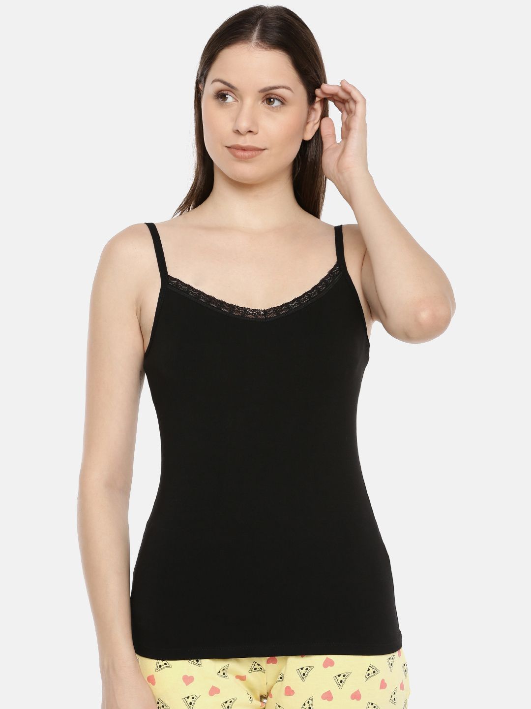 Camisole with Bust Support in Colour -Black