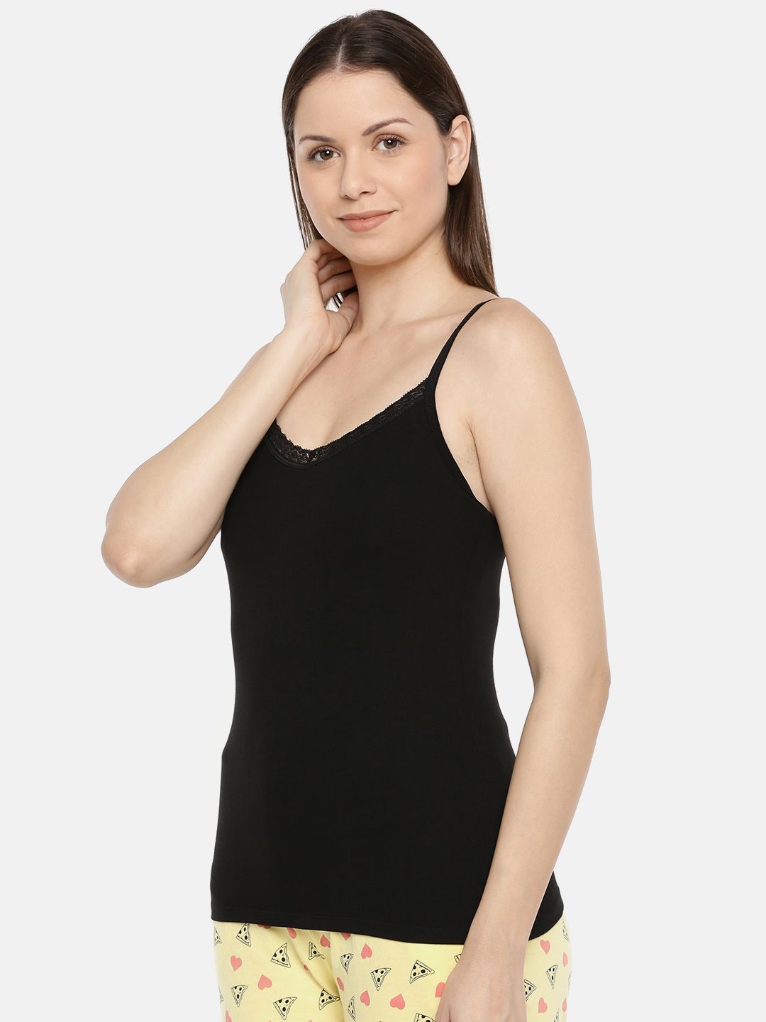 Camisole with Bust Support in Colour -Black