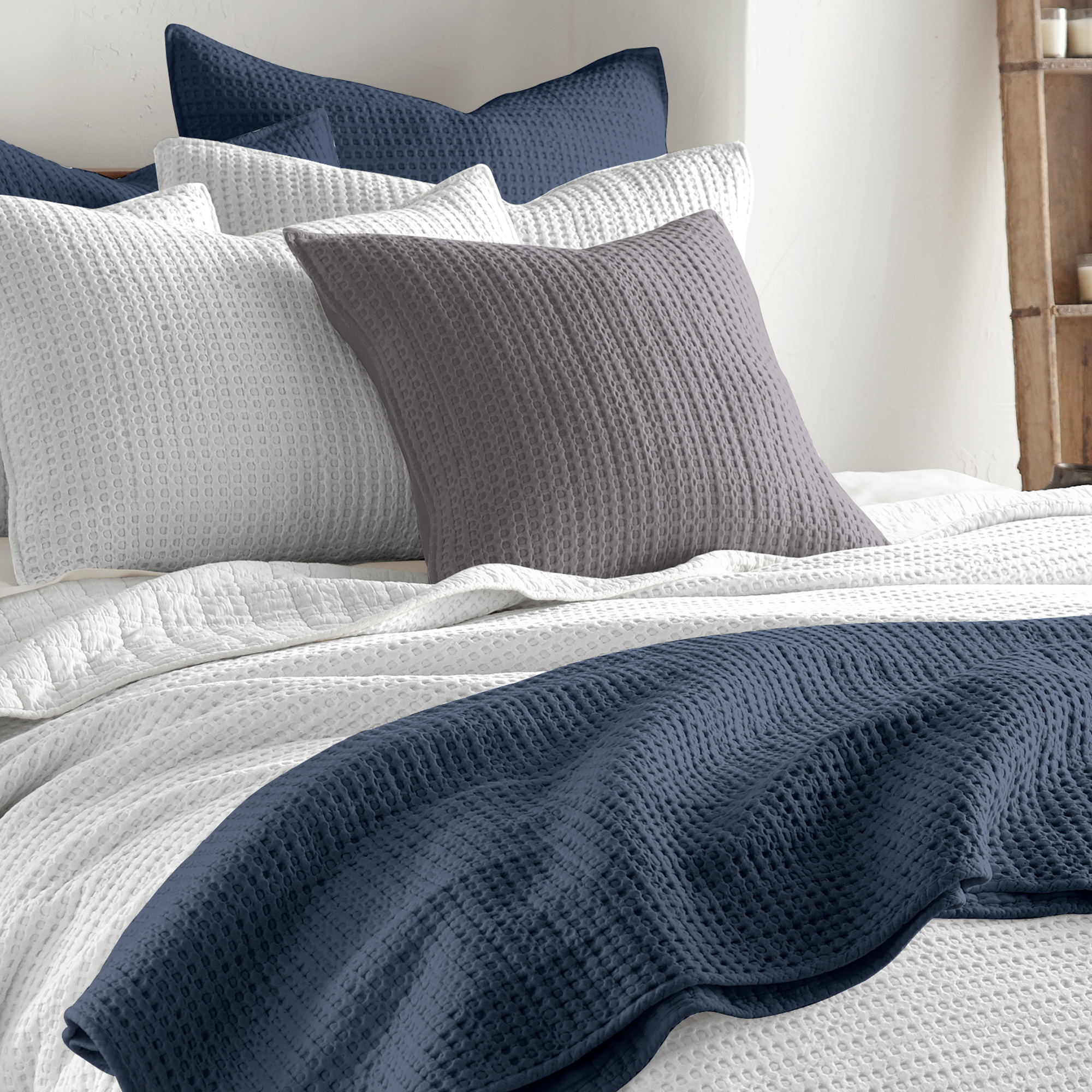 Mills Waffle Square Decorative Pillow - Levtex Home - Picture 24 of 63