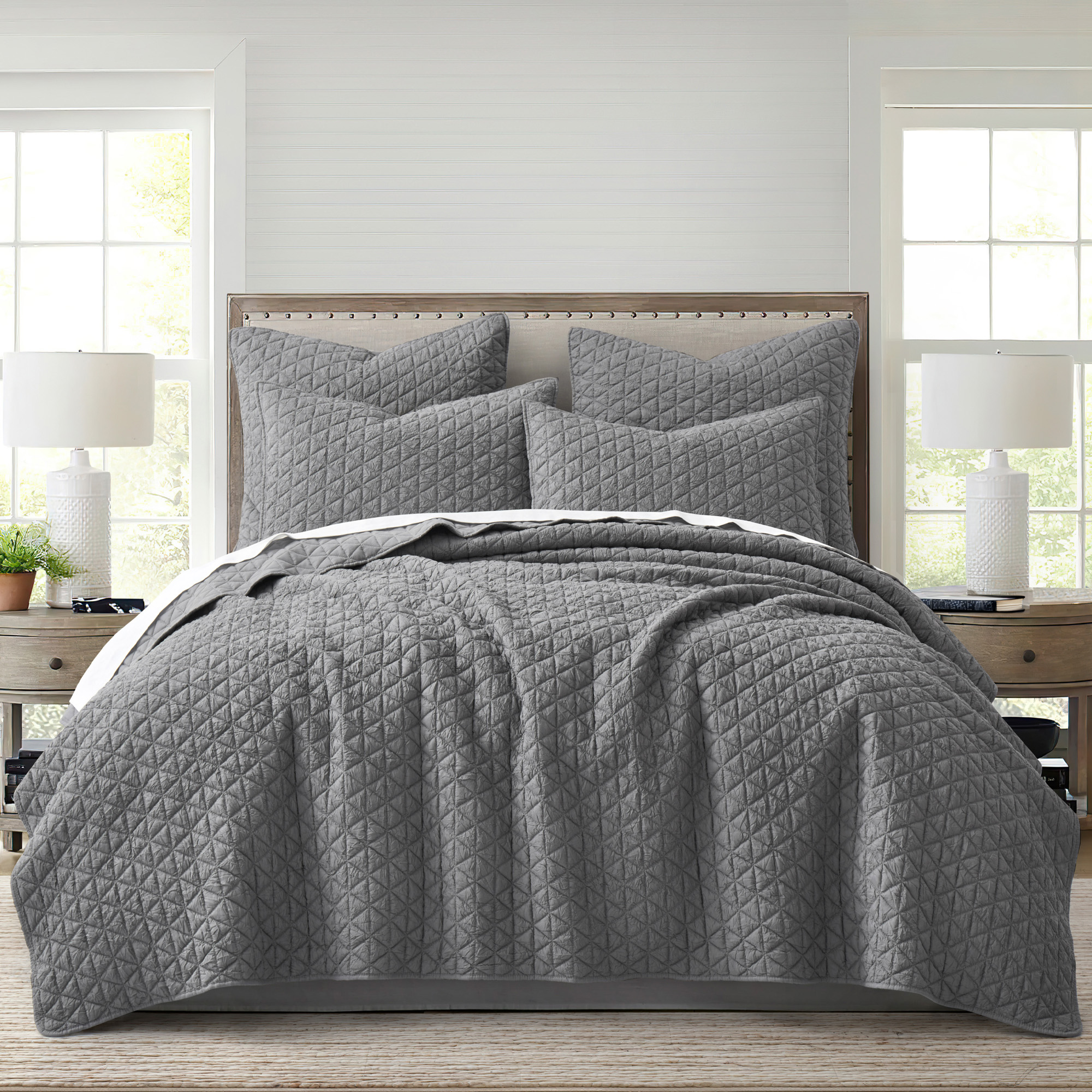 Rowan White Quilt Set- HomThreads by Levtex Home