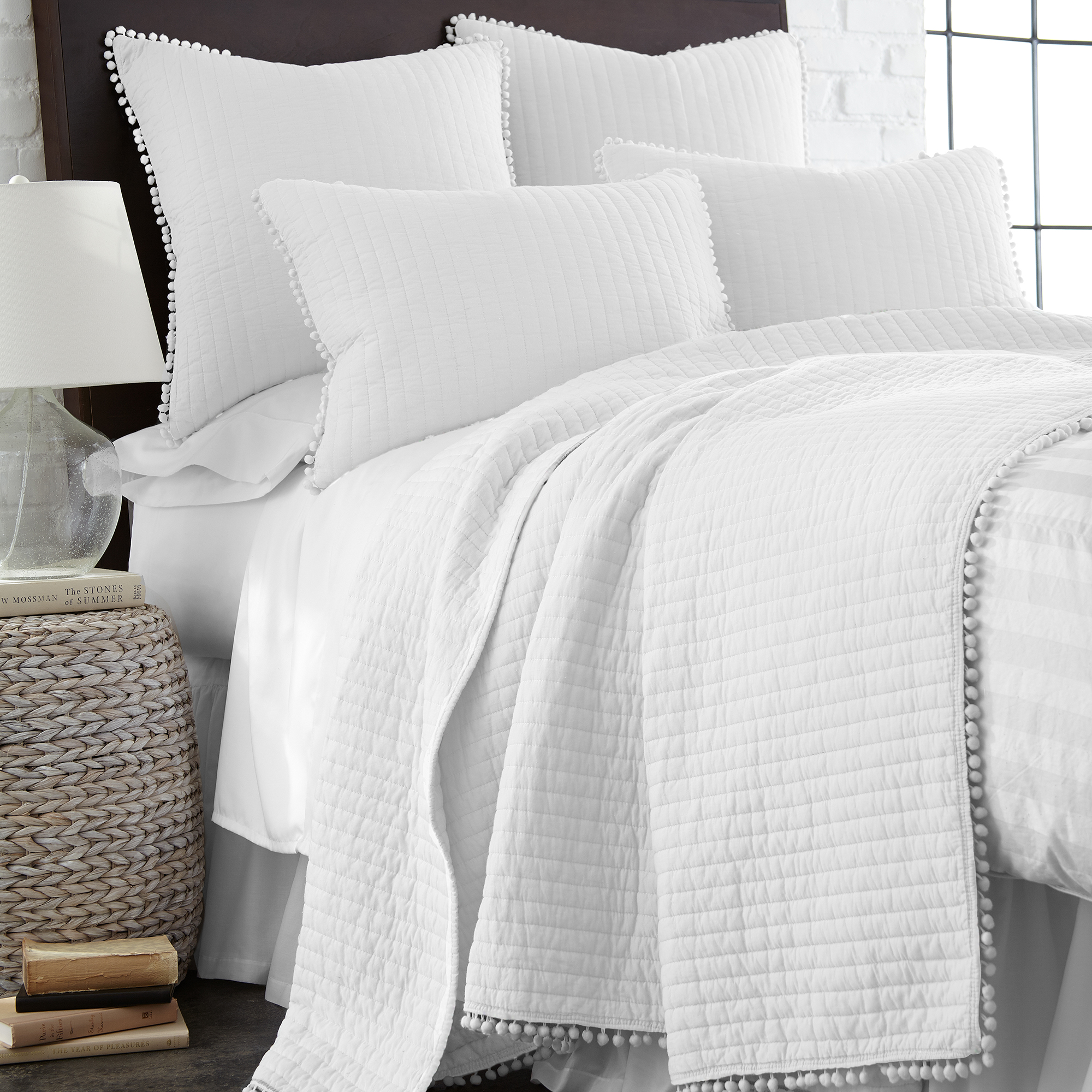 Pom Pom White King Sham - Levtex Home - Bild 5 von 5