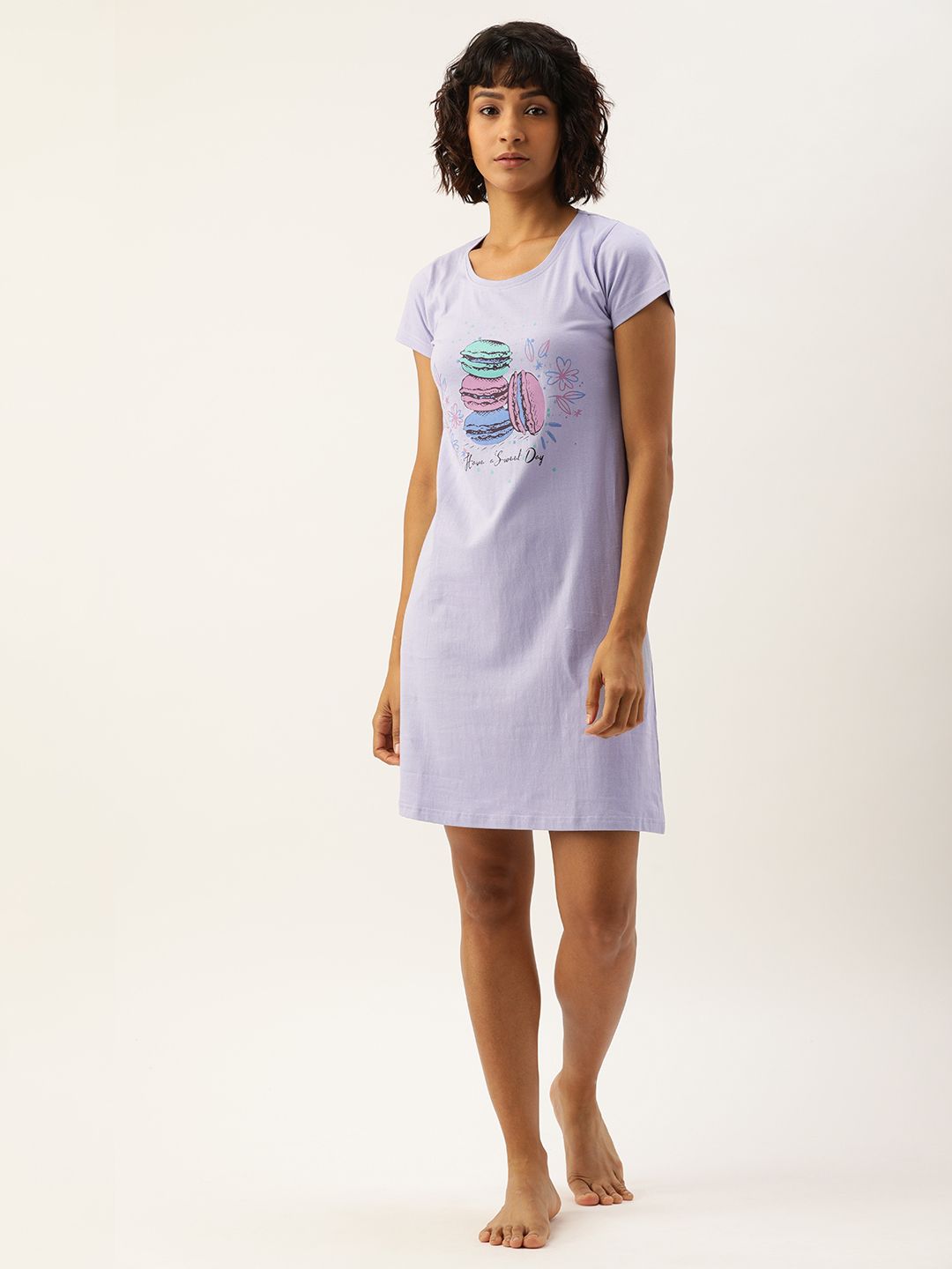 Purple Heather Macaron Sleep Shirt
