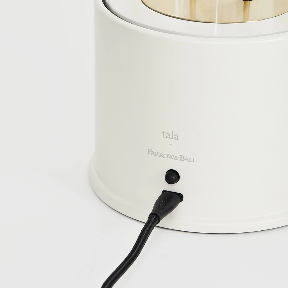 Tala x Farrow & Ball, The Muse Portable Lamp in Candlenut White