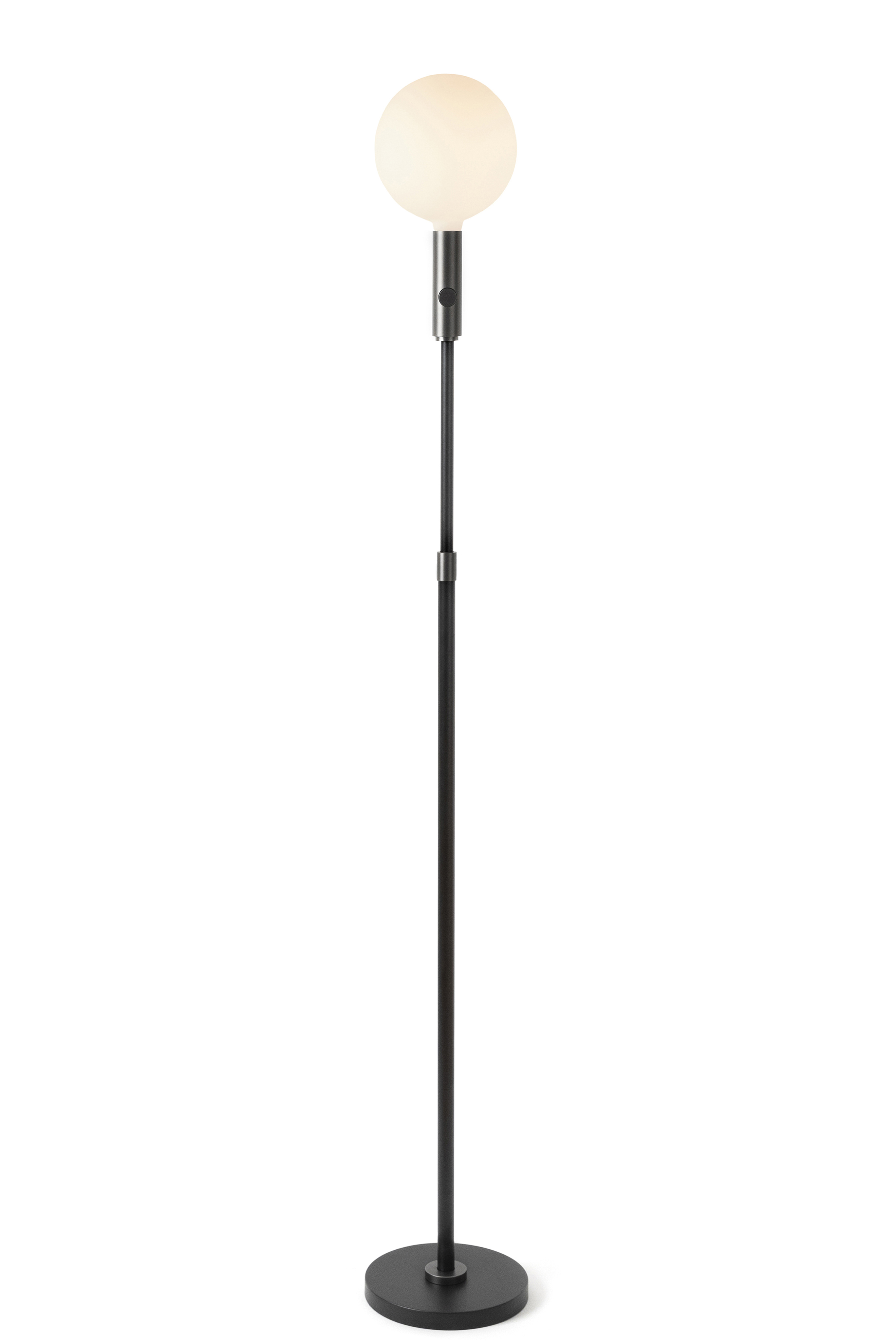 Poise Floor Lamp in Graphite with Sphere V LED bulb