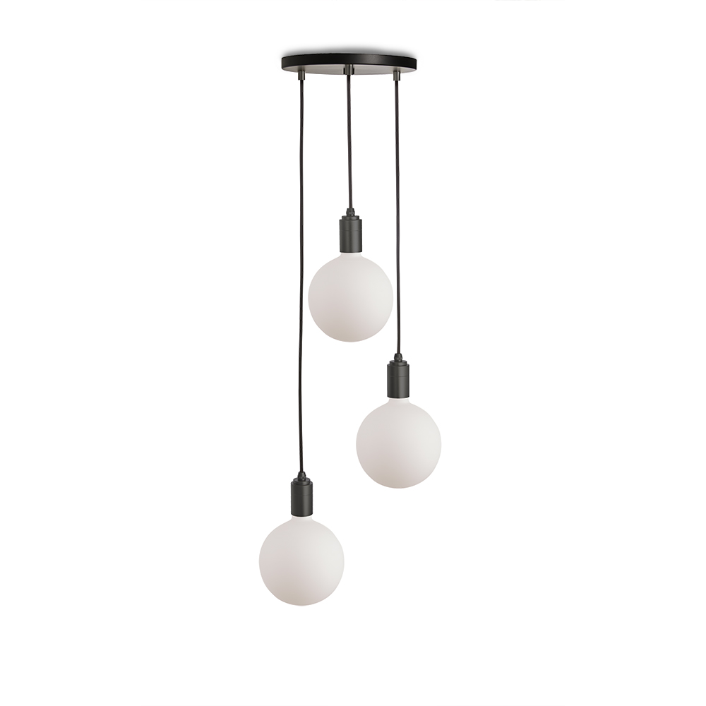 Small canopy black, graphite grip with 3 graphite pendants & 3 Sphere IV EU