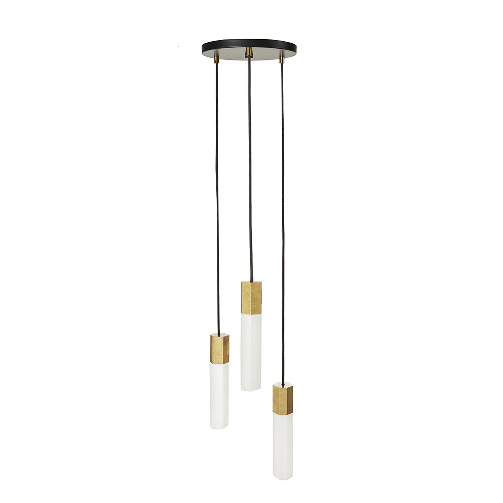 Basalt Triple Pendant in Brass - EU