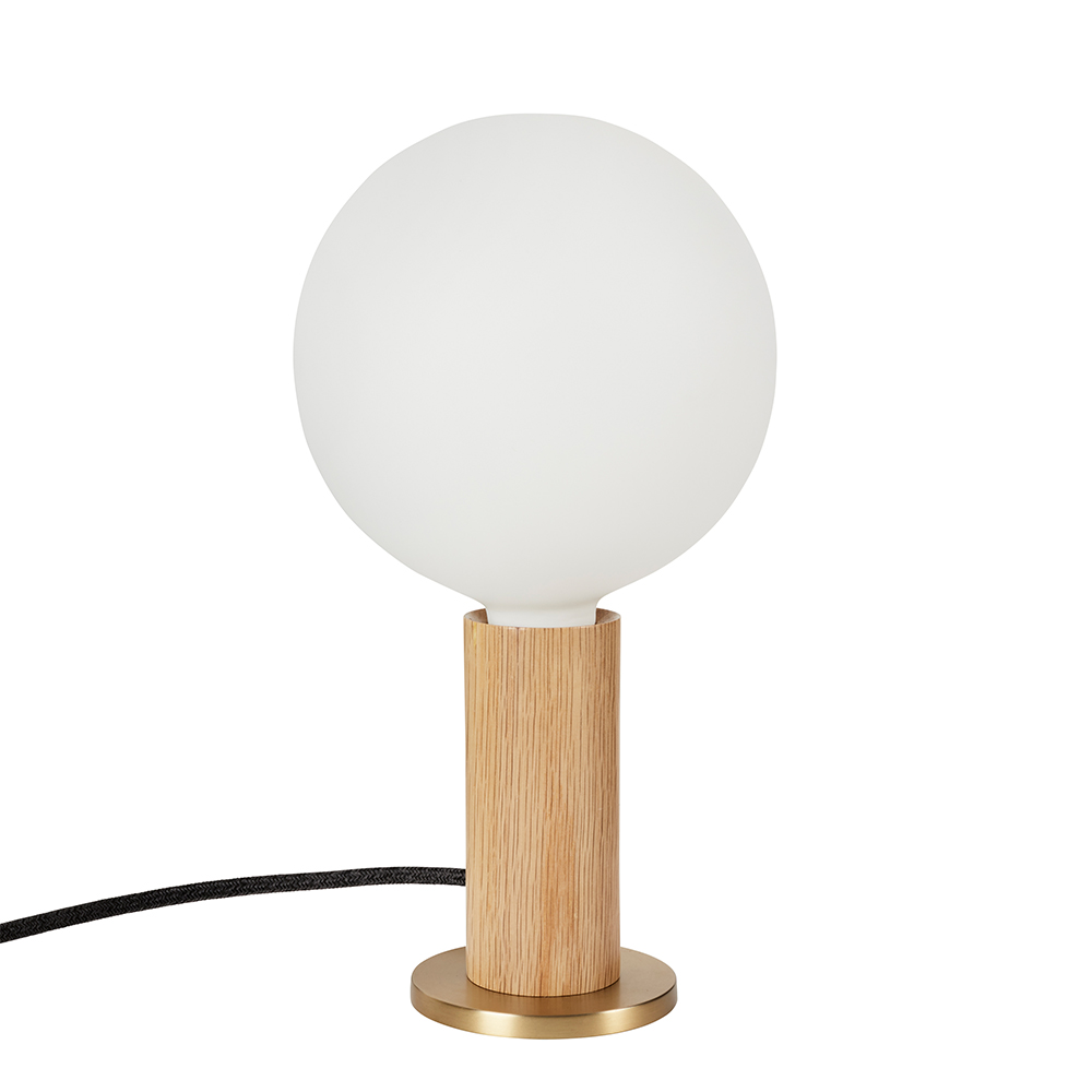 Oak Knuckle Table Lamp with Sphere IV EU