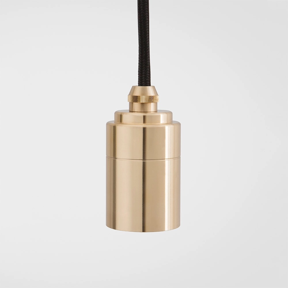 Linear Triple Pendant with Brass with 3 Voronoi II LED Bulbs EU